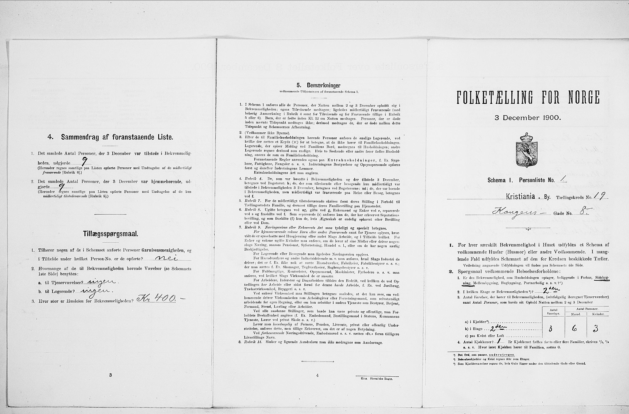 SAO, Folketelling 1900 for 0301 Kristiania kjøpstad, 1900, s. 48731