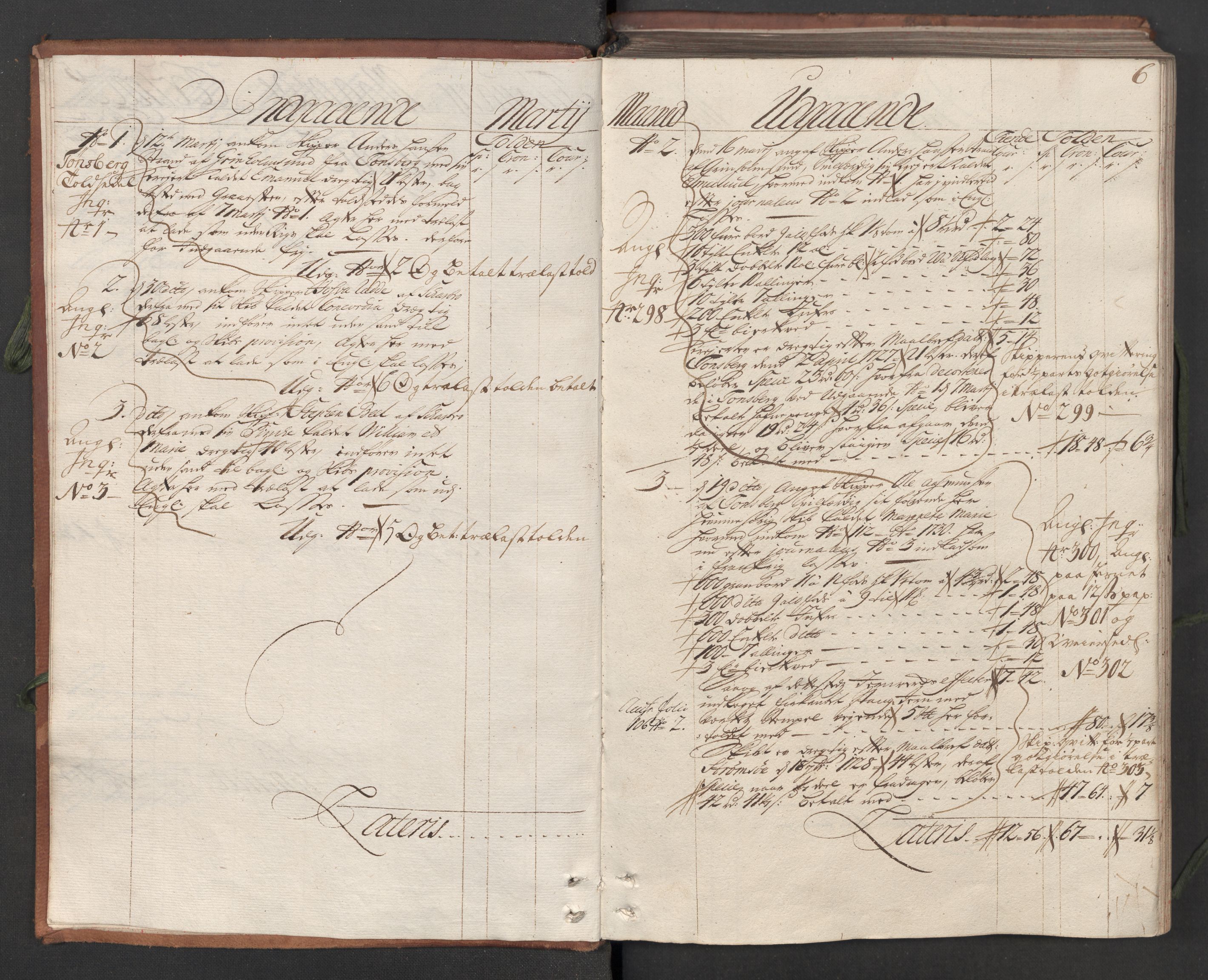 Generaltollkammeret, tollregnskaper, AV/RA-EA-5490/R05/L0012/0001: Tollregnskaper Moss, Son, Krokstad / Hovedtollbok, 1731, s. 5b-6a
