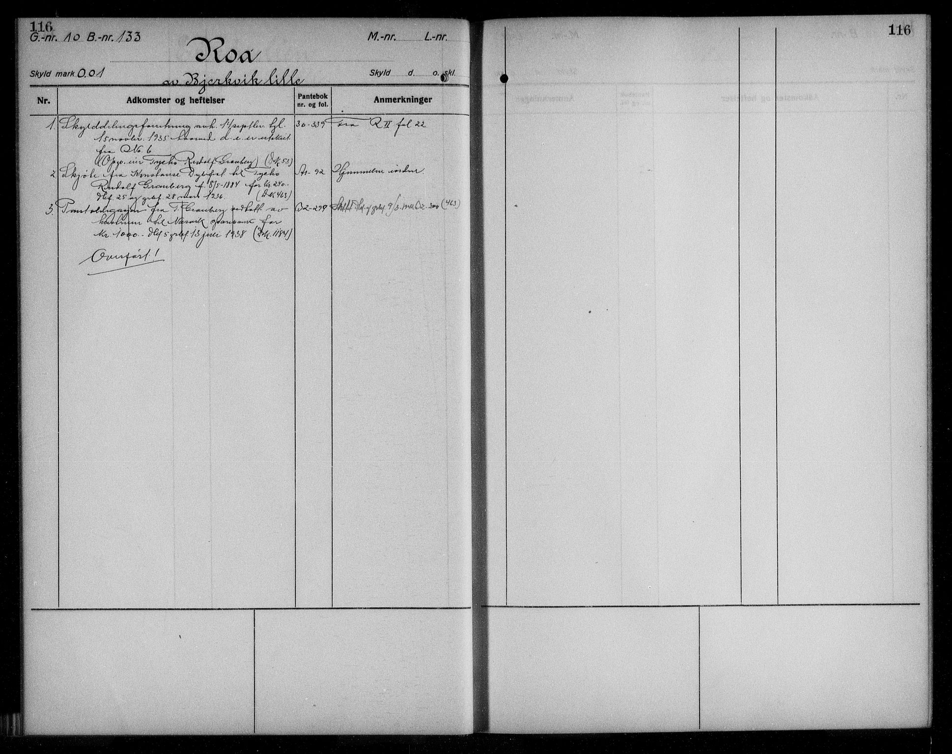 Steigen og Ofoten sorenskriveri, AV/SAT-A-0030/1/2/2A/L0034: Panteregister nr. 34, 1927-1948, s. 116