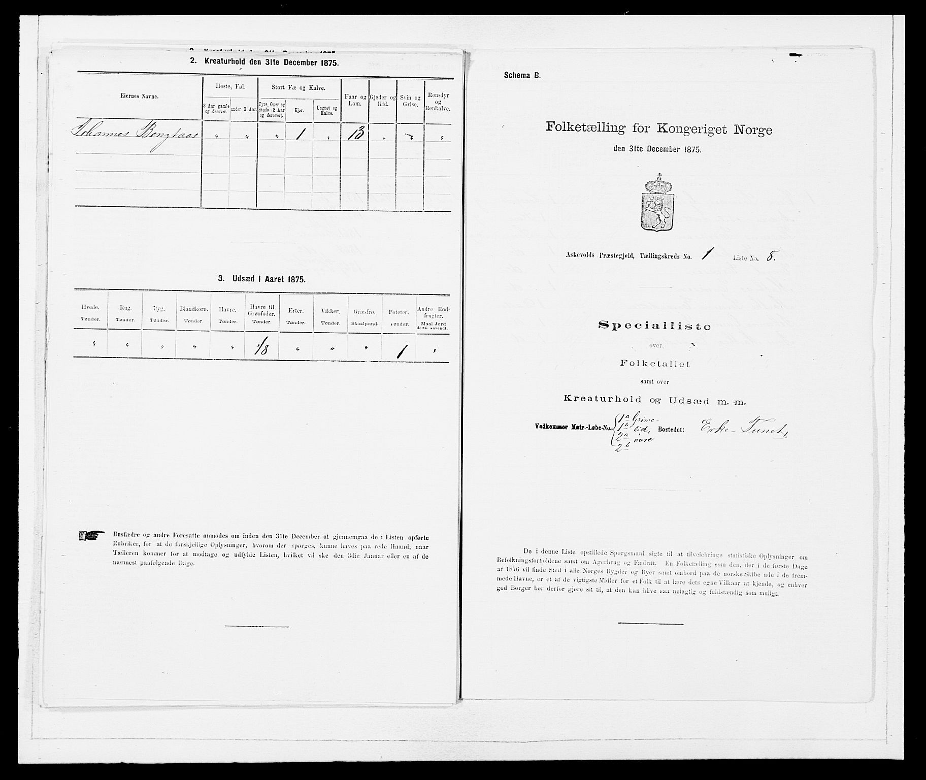 SAB, Folketelling 1875 for 1428P Askvoll prestegjeld, 1875, s. 59