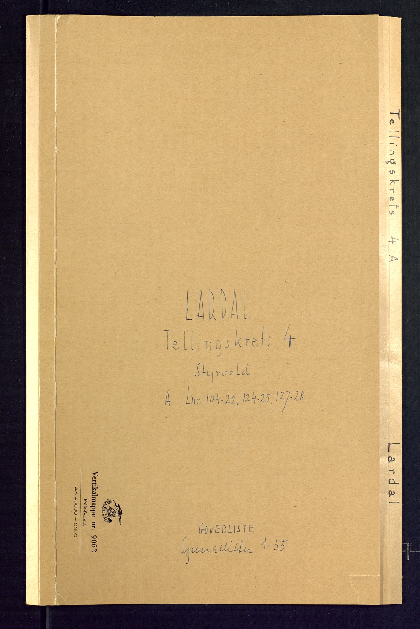 SAKO, Folketelling 1875 for 0728P Lardal prestegjeld, 1875, s. 19