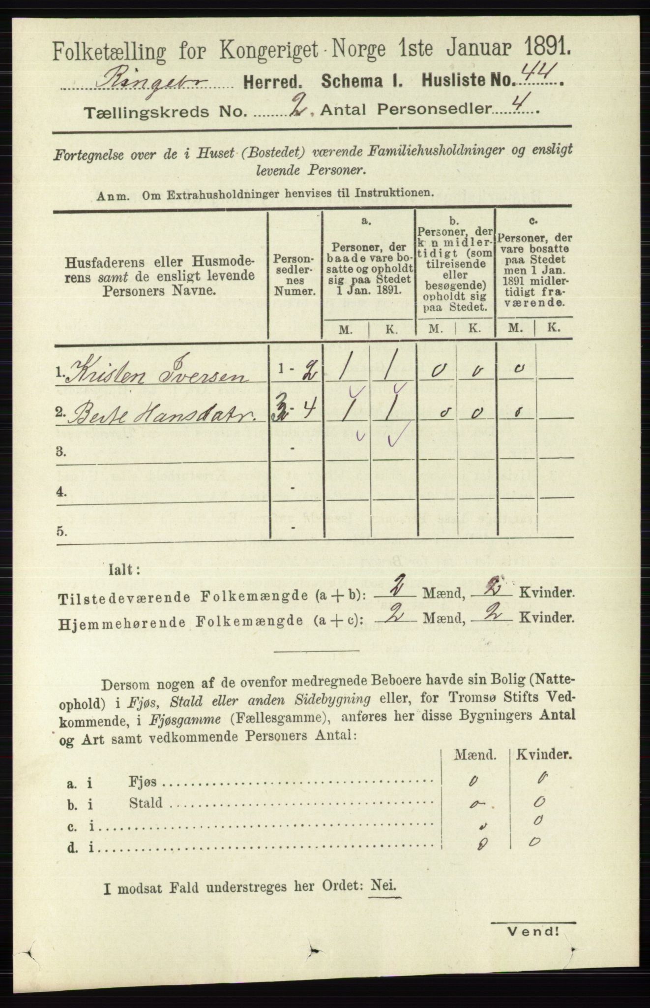 RA, Folketelling 1891 for 0520 Ringebu herred, 1891, s. 379