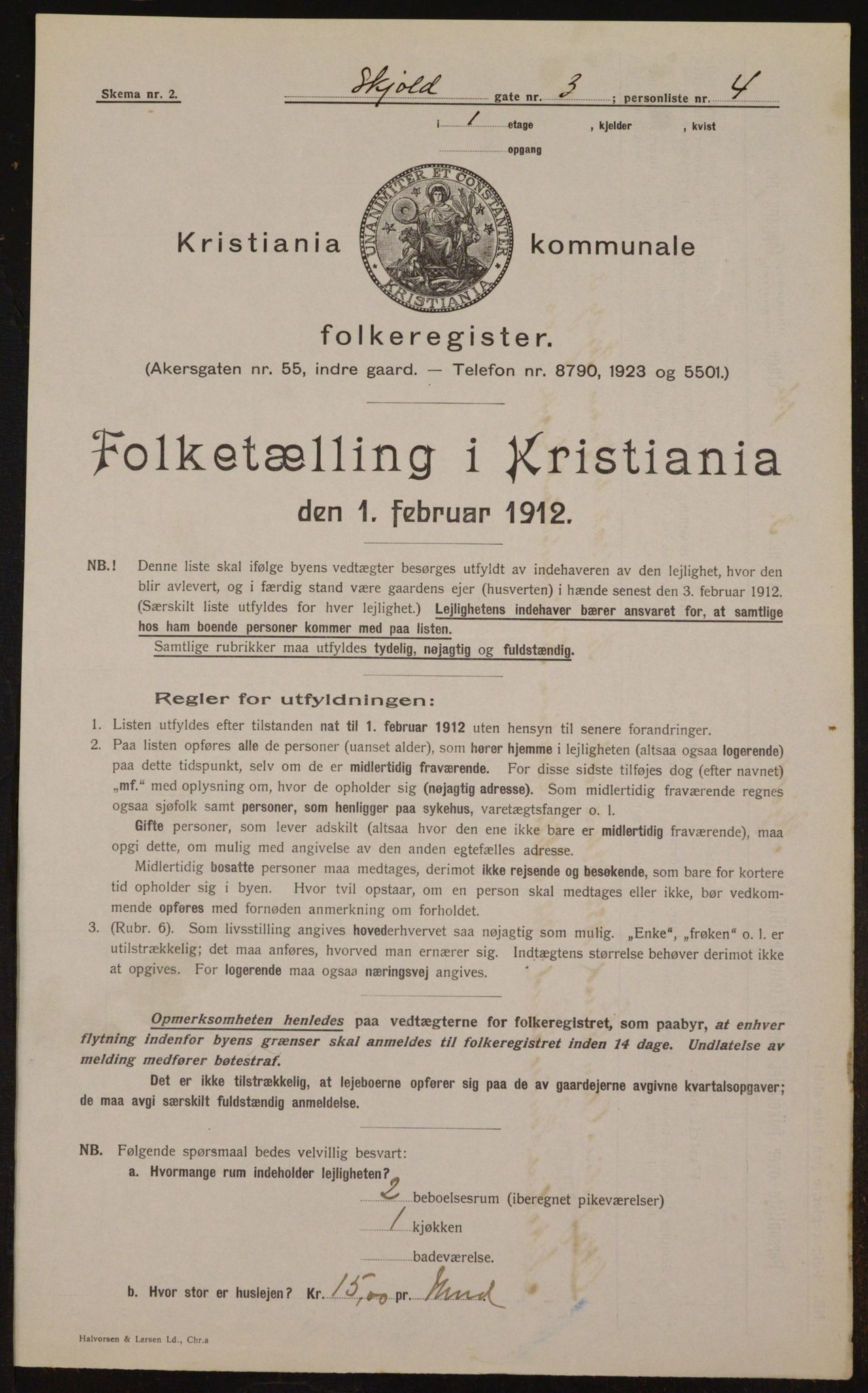 OBA, Kommunal folketelling 1.2.1912 for Kristiania, 1912, s. 96470