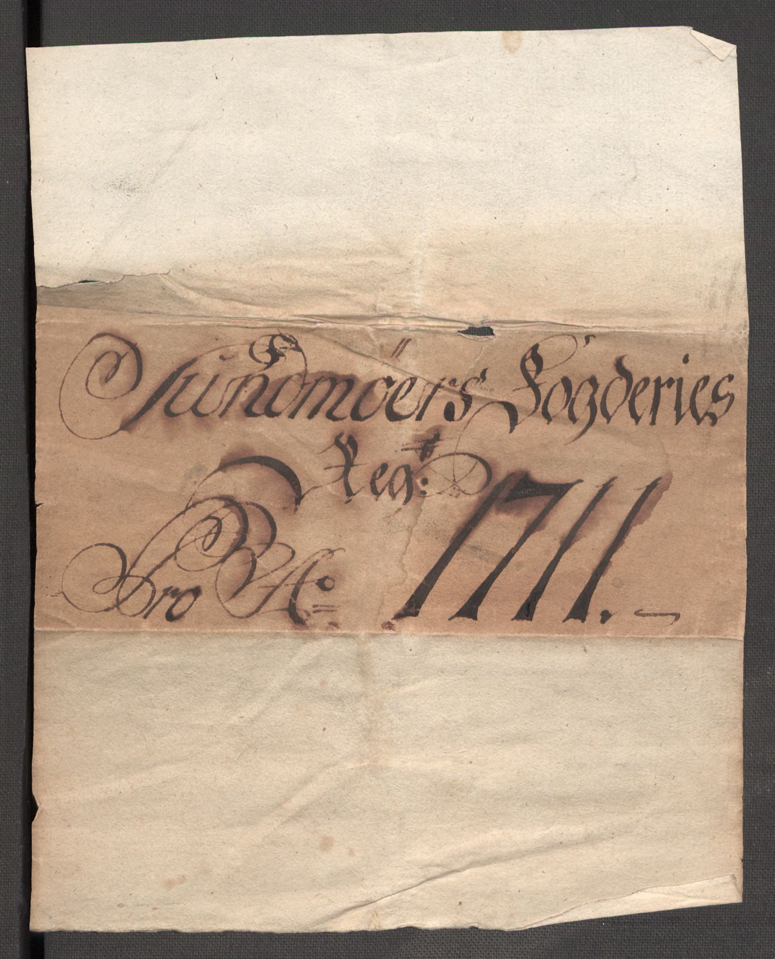 Rentekammeret inntil 1814, Reviderte regnskaper, Fogderegnskap, RA/EA-4092/R54/L3564: Fogderegnskap Sunnmøre, 1711, s. 3