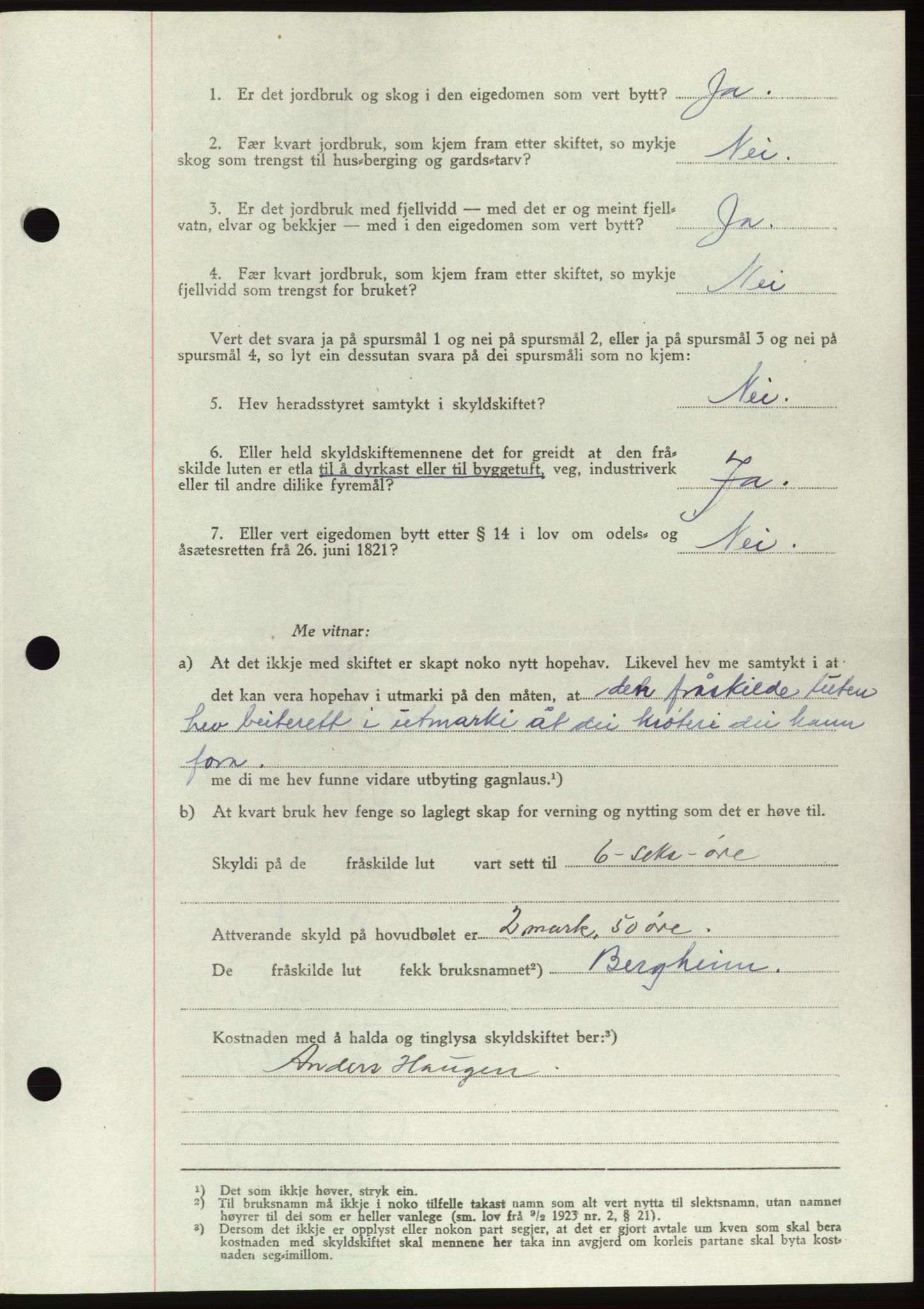 Søre Sunnmøre sorenskriveri, AV/SAT-A-4122/1/2/2C/L0077: Pantebok nr. 3A, 1945-1946, Dagboknr: 744/1945