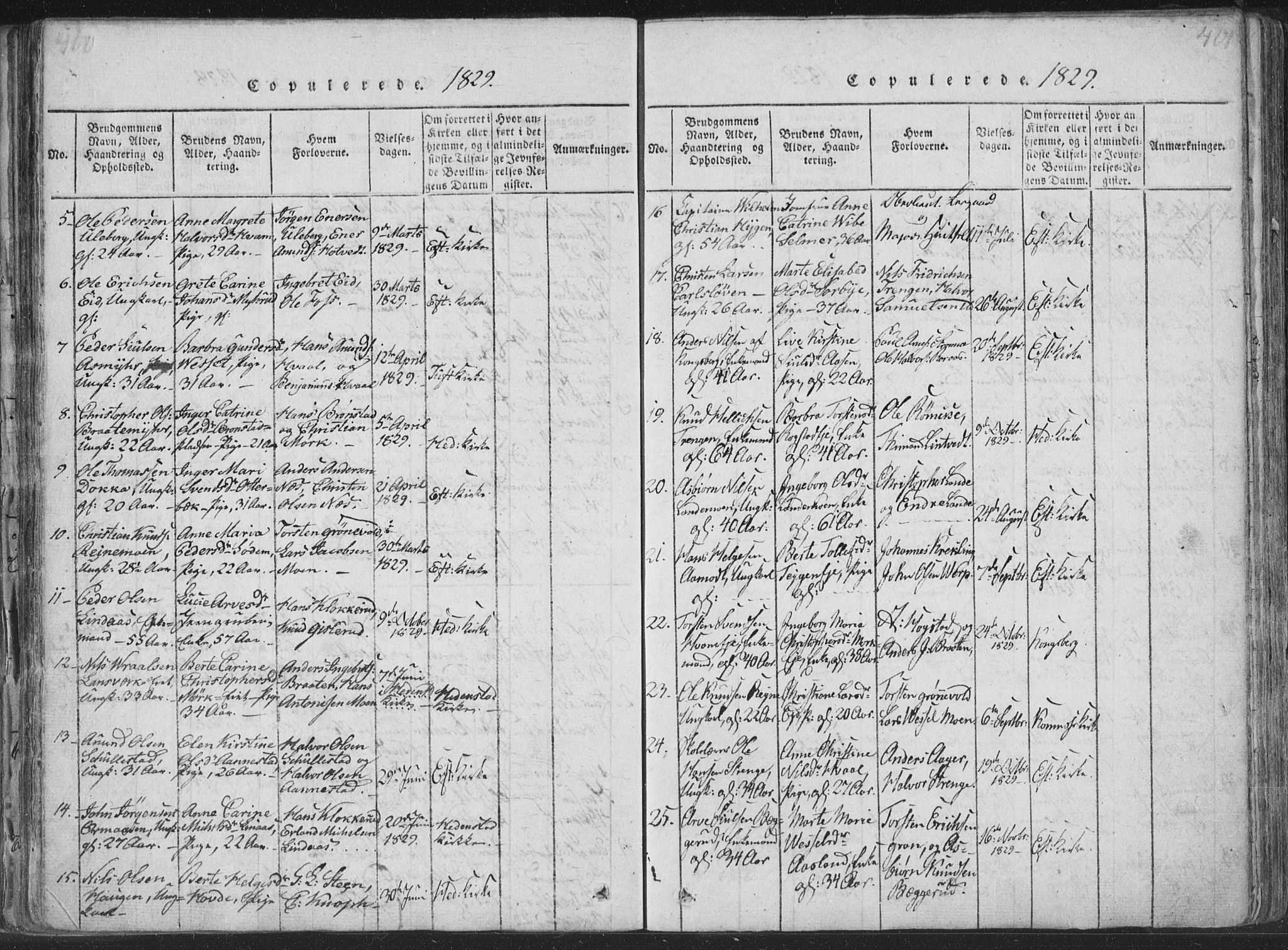 Sandsvær kirkebøker, SAKO/A-244/F/Fa/L0004: Ministerialbok nr. I 4, 1817-1839, s. 400-401