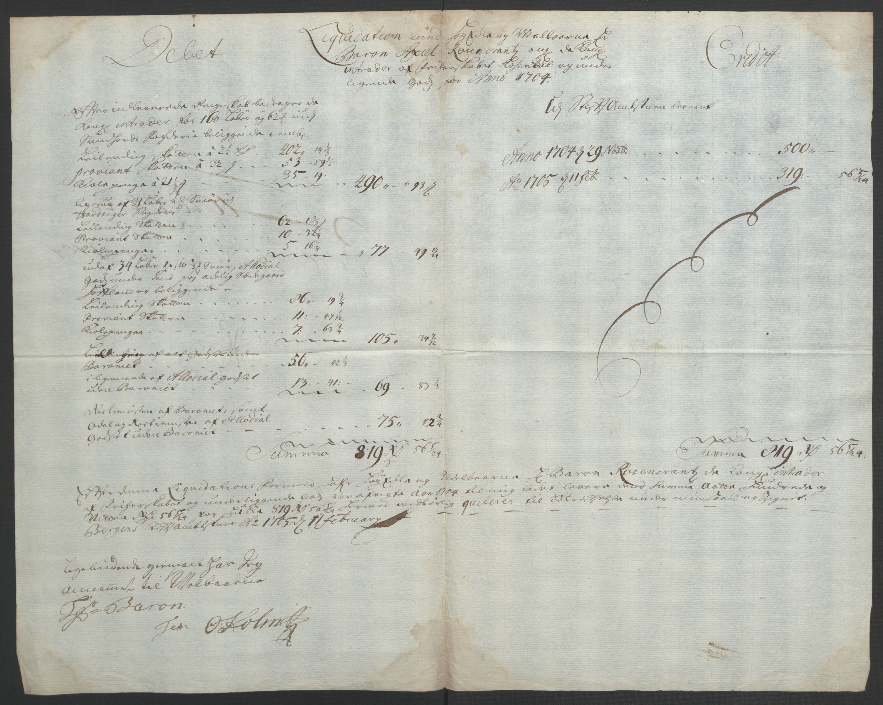 Rentekammeret inntil 1814, Reviderte regnskaper, Fogderegnskap, RA/EA-4092/R49/L3138: Fogderegnskap Rosendal Baroni, 1691-1714, s. 162