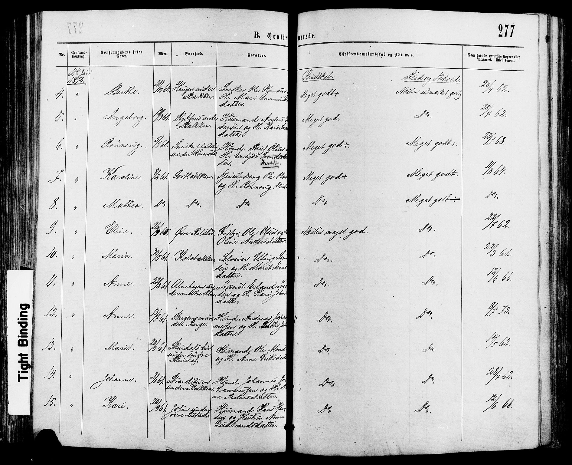 Sør-Fron prestekontor, SAH/PREST-010/H/Ha/Haa/L0002: Ministerialbok nr. 2, 1864-1880, s. 277