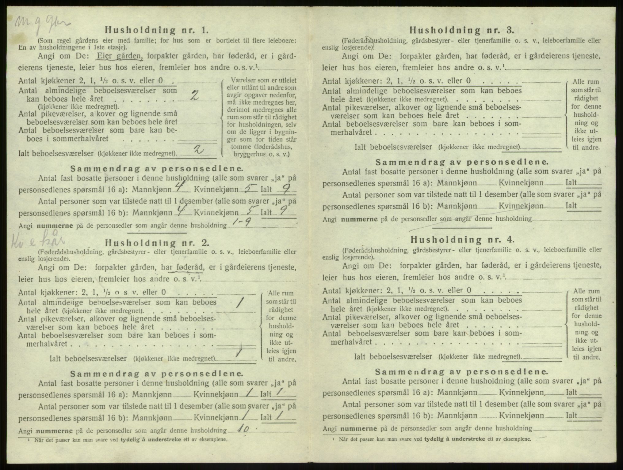 SAB, Folketelling 1920 for 1440 Nord-Vågsøy herred, 1920, s. 127