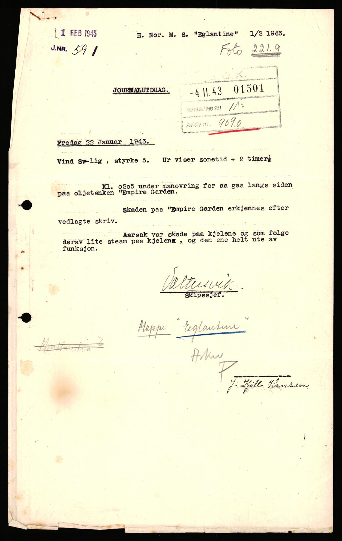 Forsvaret, Sjøforsvarets overkommando, AV/RA-RAFA-2035/D/Dc/L0306: --, 1940-1945, s. 477