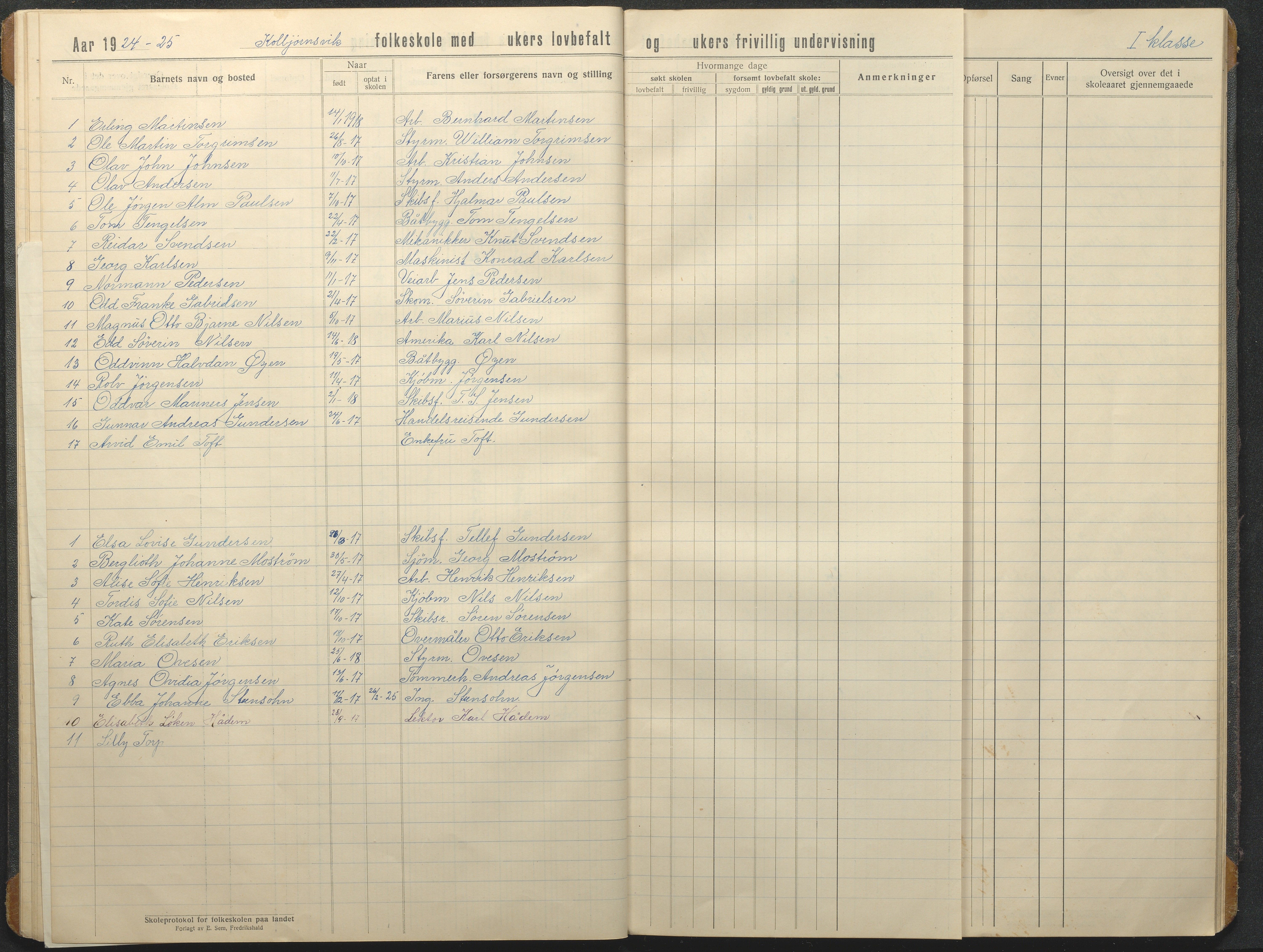 Hisøy kommune frem til 1991, AAKS/KA0922-PK/32/L0020: Skoleprotokoll, 1920-1931