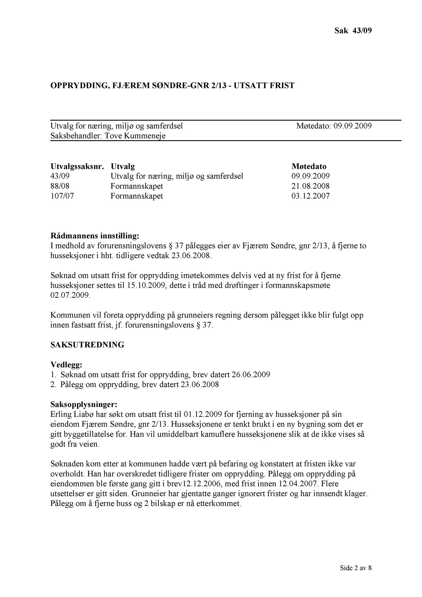 Klæbu Kommune, TRKO/KK/13-NMS/L002: Utvalg for næring, miljø og samferdsel, 2009, s. 33