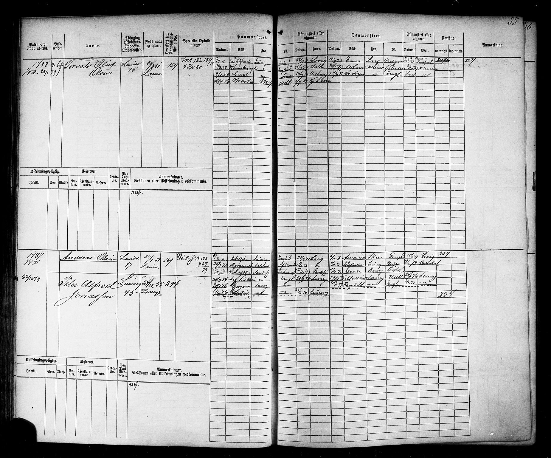 Larvik innrulleringskontor, SAKO/A-787/F/Fc/L0006: Hovedrulle, 1871, s. 58