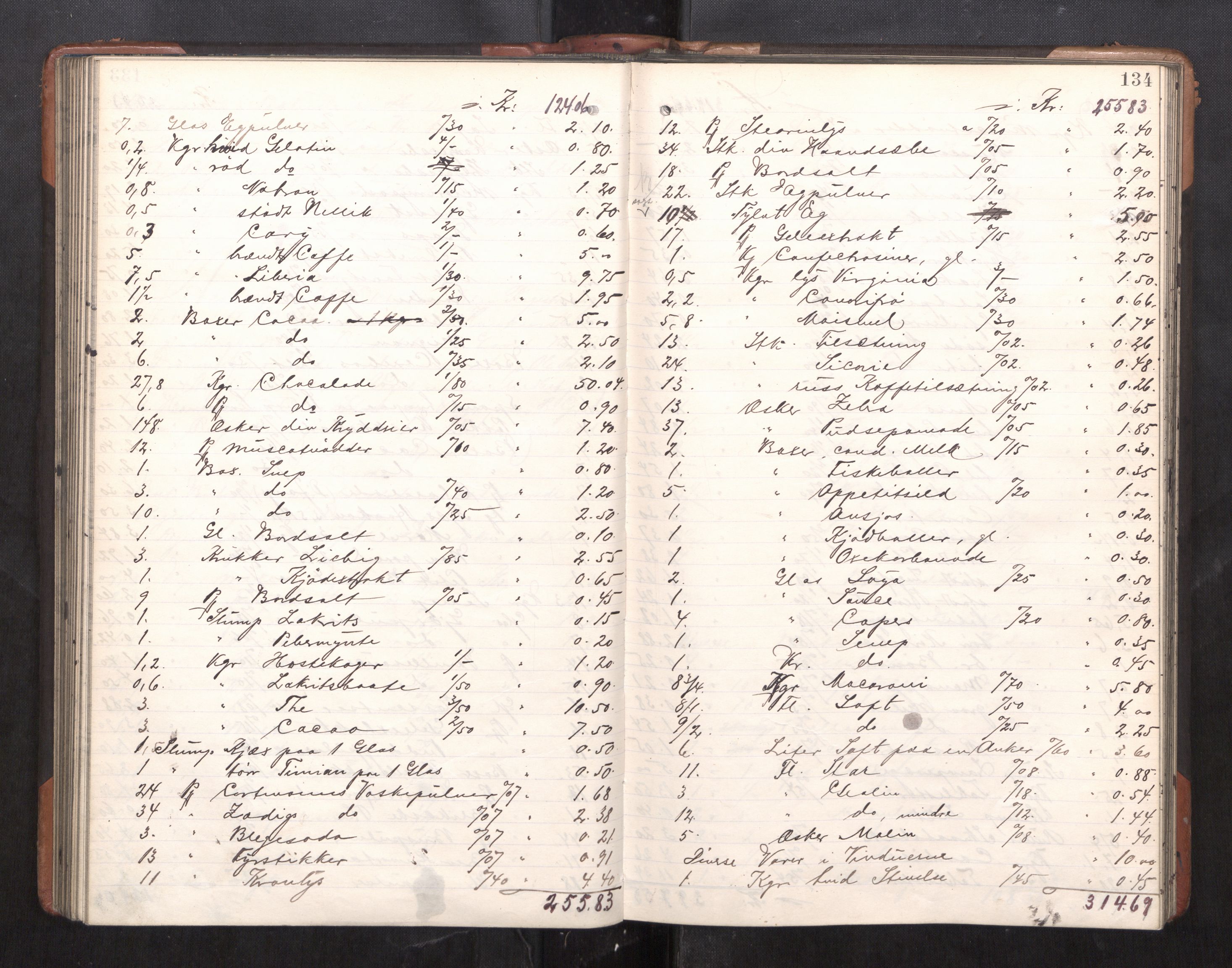 Trondheim byfogd, AV/SAT-A-0003/1/3/3C/L0025: Skifteregistreringsprotokoll - 24/1-14/7. (u/ register), 1906-1909, s. 134