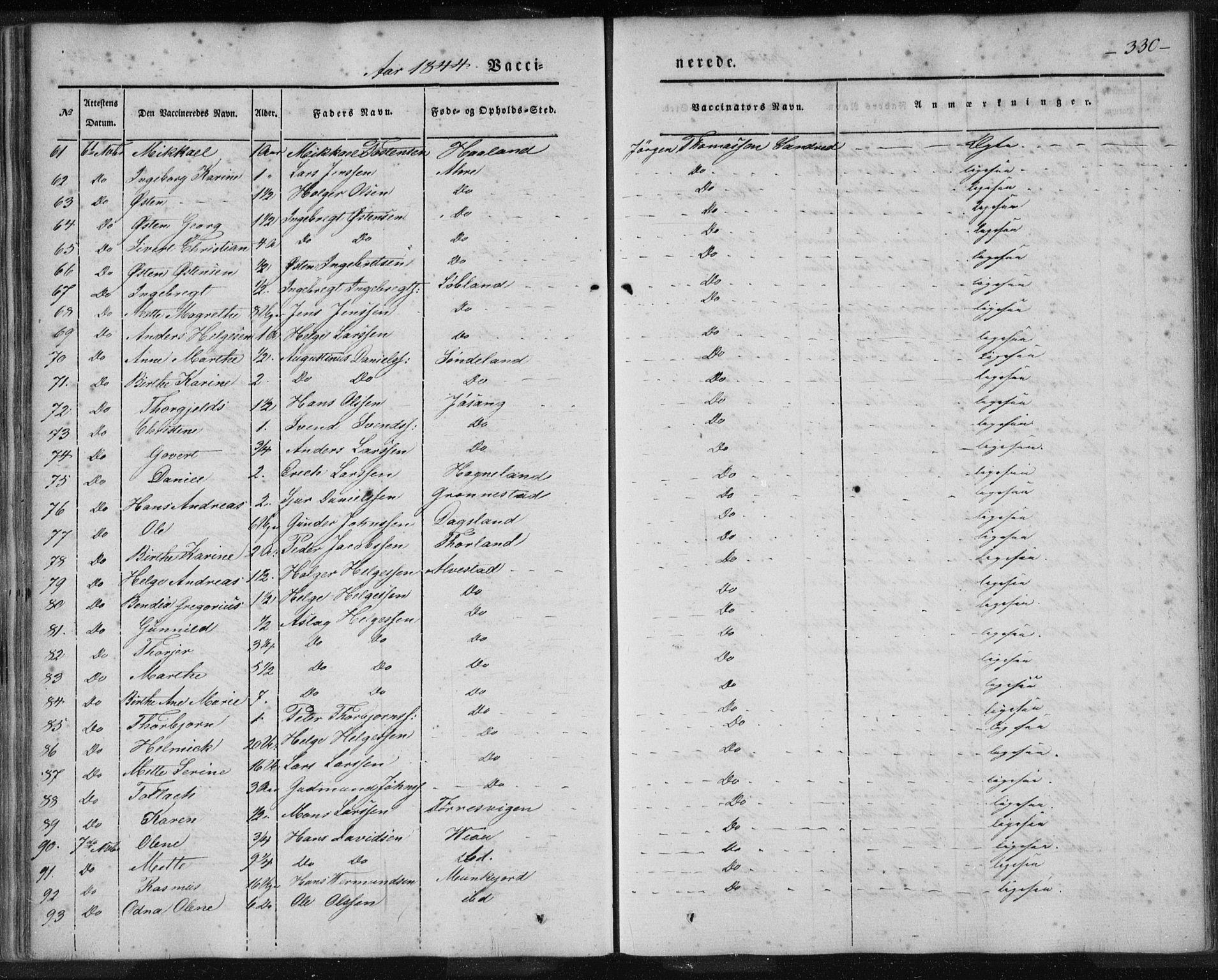 Skudenes sokneprestkontor, AV/SAST-A -101849/H/Ha/Haa/L0003: Ministerialbok nr. A 2.2, 1841-1846, s. 330