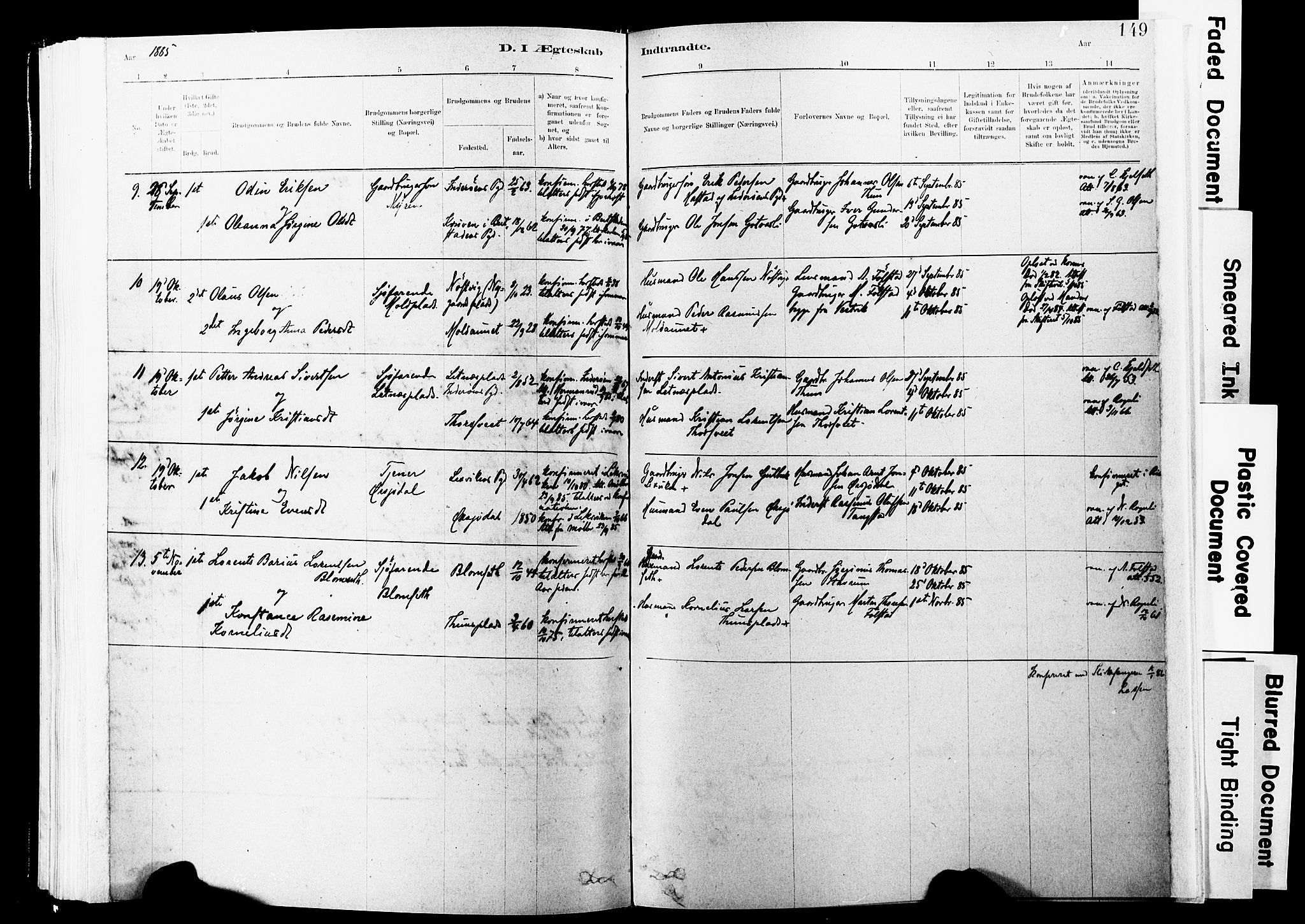 Ministerialprotokoller, klokkerbøker og fødselsregistre - Nord-Trøndelag, AV/SAT-A-1458/744/L0420: Ministerialbok nr. 744A04, 1882-1904, s. 149