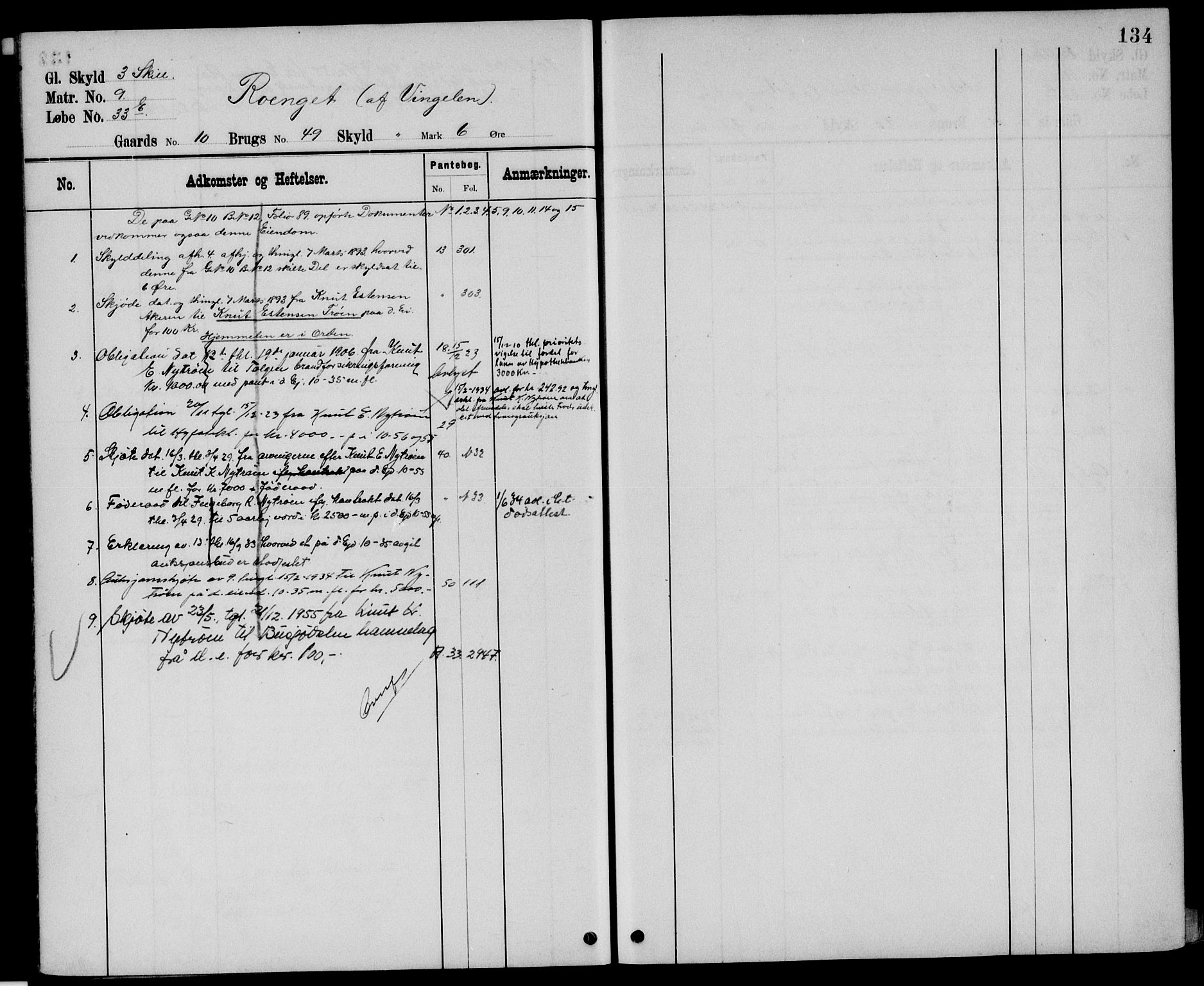 Nord-Østerdal tingrett, AV/SAH-TING-020/H/Ha/Hah/L0048: Panteregister nr. 1, 1897, s. 134