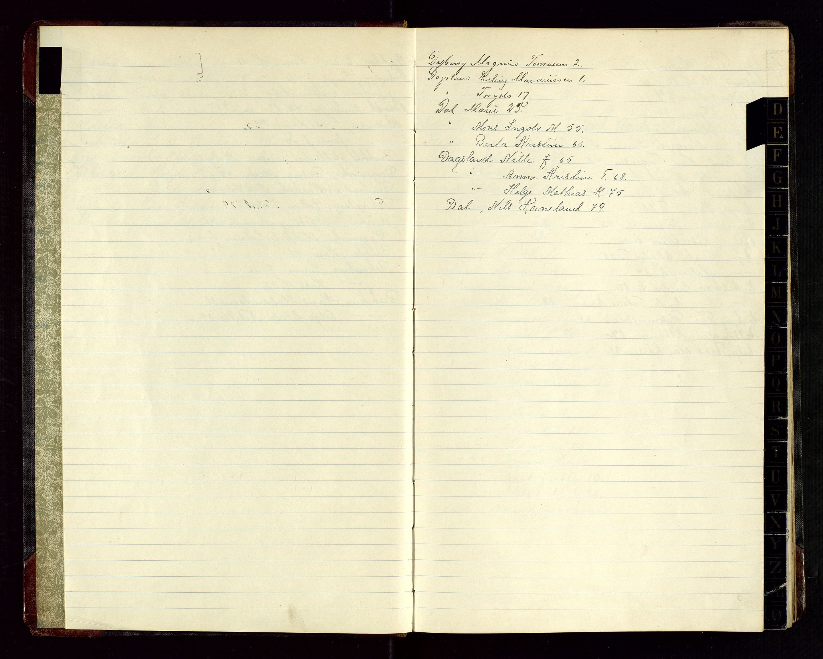 Tysvær lensmannskontor, AV/SAST-A-100192/Gga/L0003: "Protokol over anmeldte dødsfald i Tysvær" med register, 1916-1926