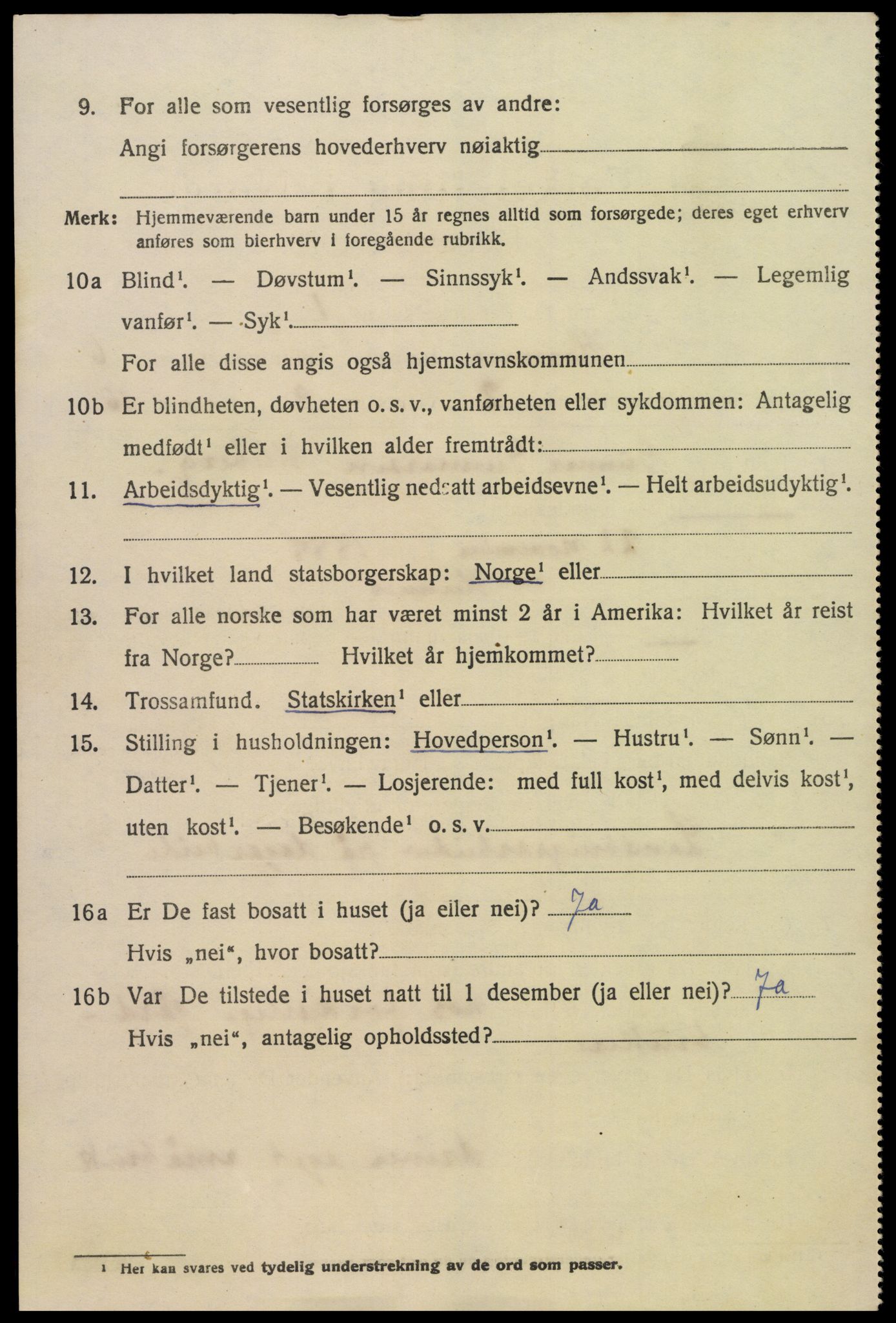SAK, Folketelling 1920 for 0936 Hornnes herred, 1920, s. 1572