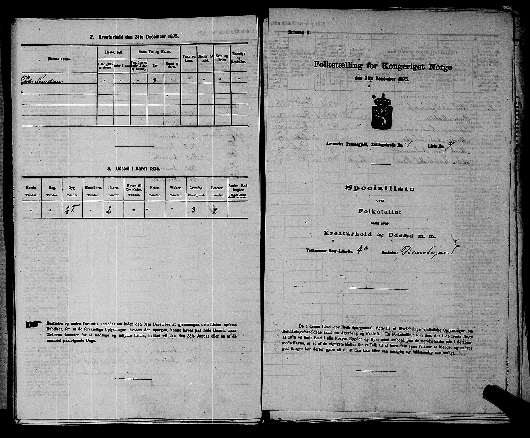 RA, Folketelling 1875 for 0118P Aremark prestegjeld, 1875, s. 76