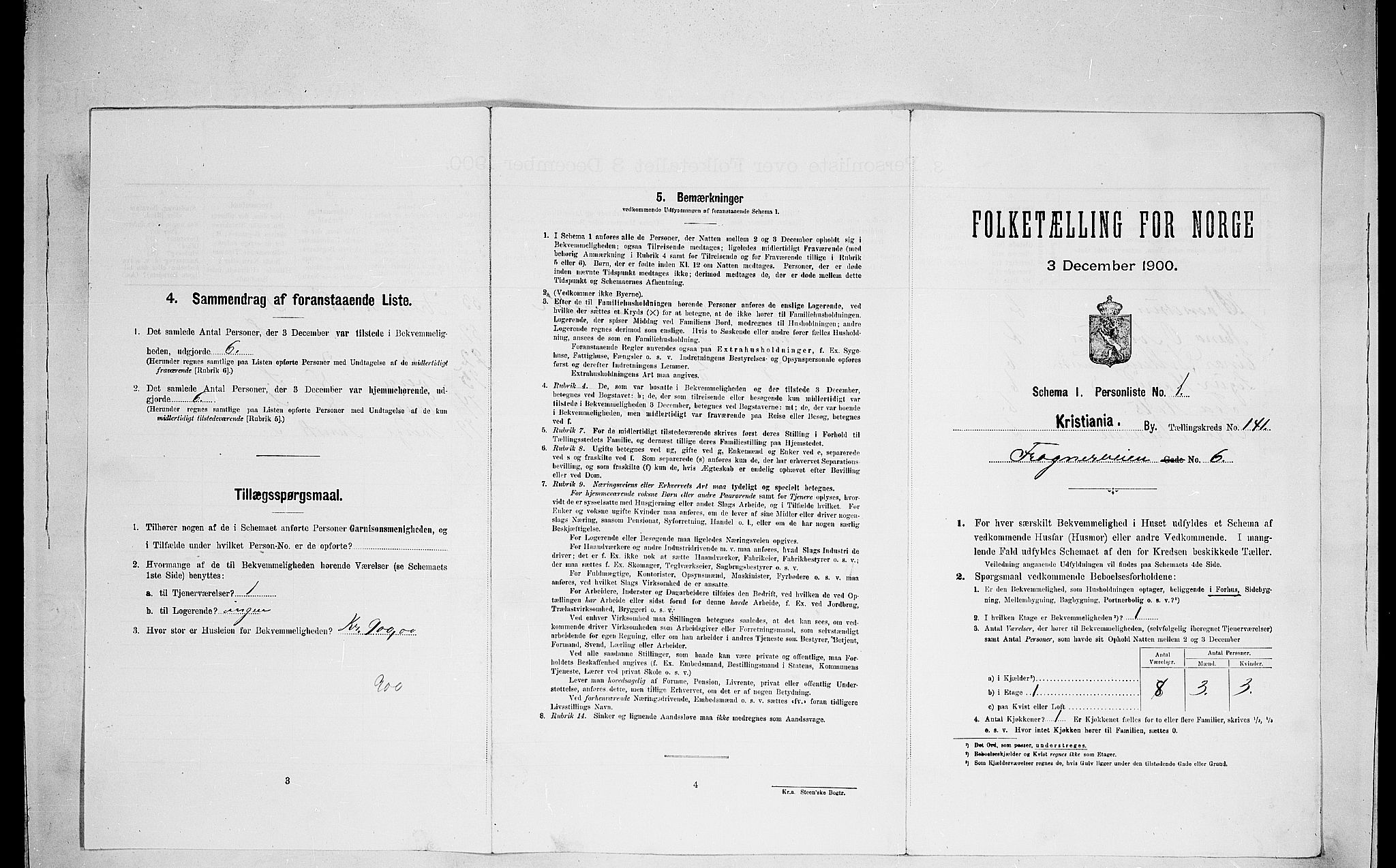 SAO, Folketelling 1900 for 0301 Kristiania kjøpstad, 1900, s. 25665