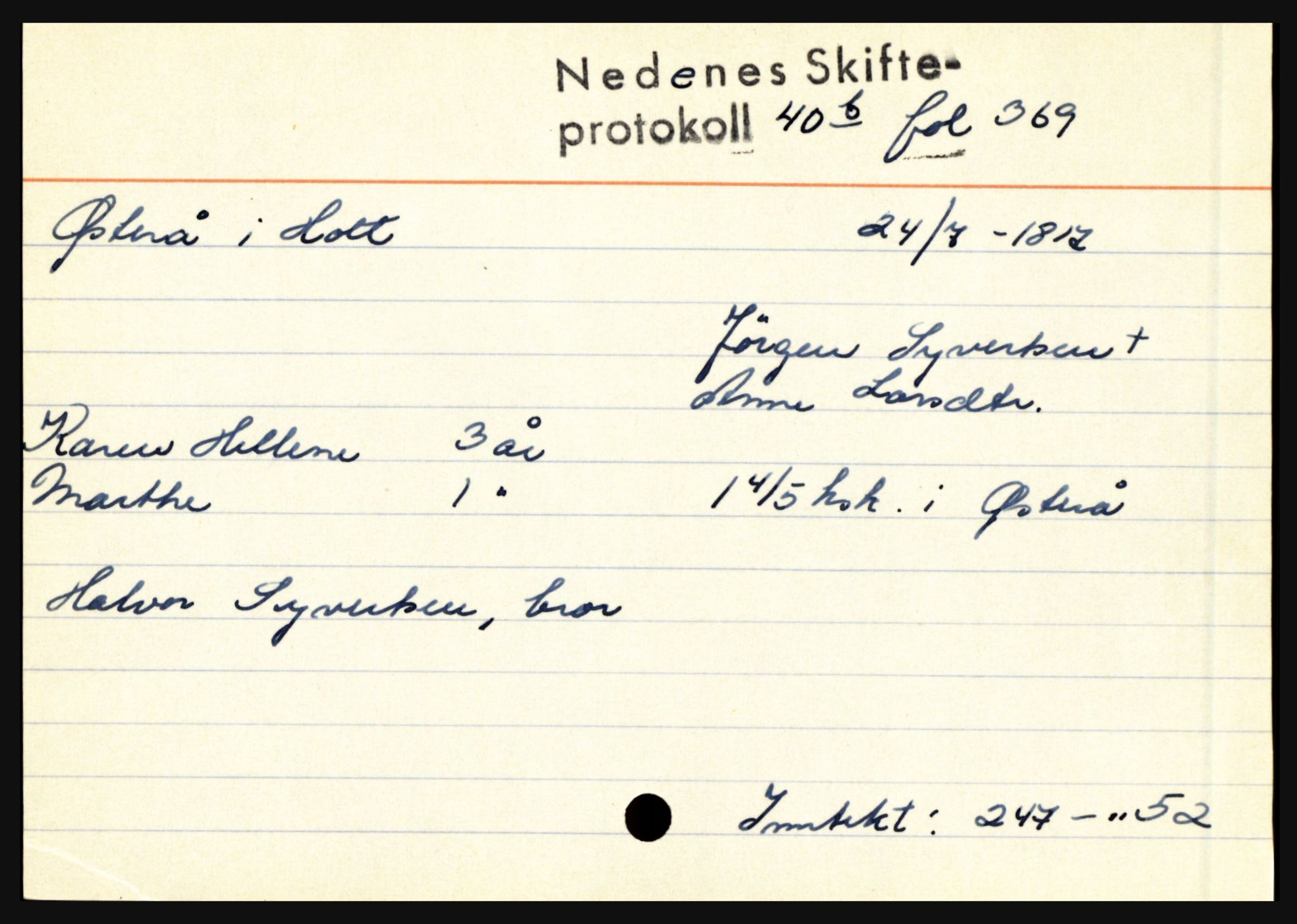 Nedenes sorenskriveri før 1824, AV/SAK-1221-0007/H, s. 34233