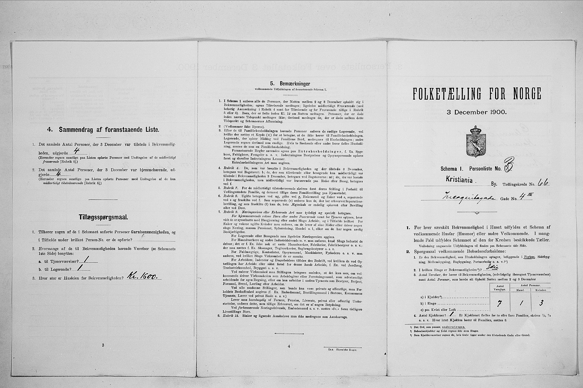 SAO, Folketelling 1900 for 0301 Kristiania kjøpstad, 1900, s. 41575
