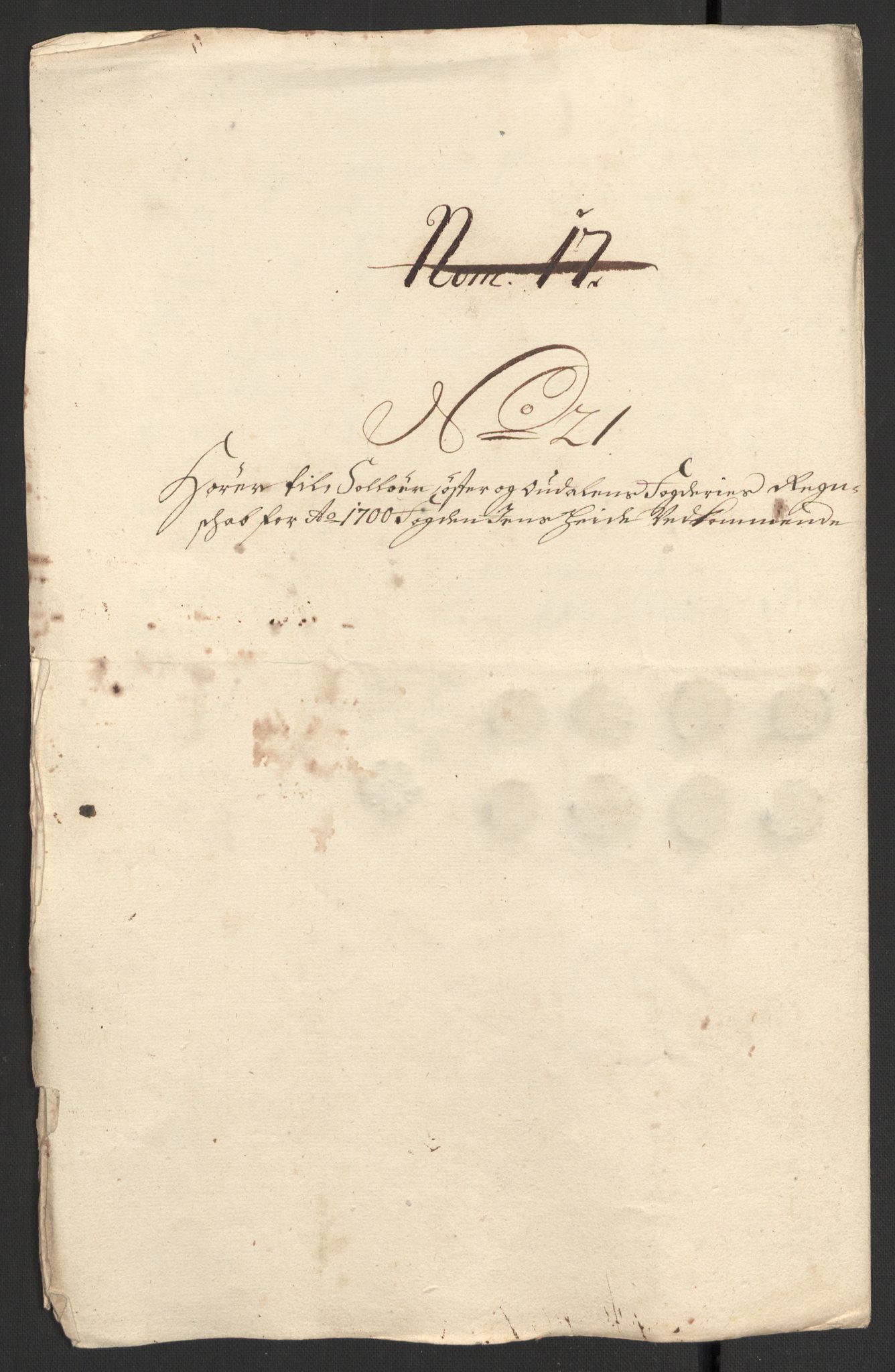 Rentekammeret inntil 1814, Reviderte regnskaper, Fogderegnskap, AV/RA-EA-4092/R13/L0838: Fogderegnskap Solør, Odal og Østerdal, 1700, s. 254