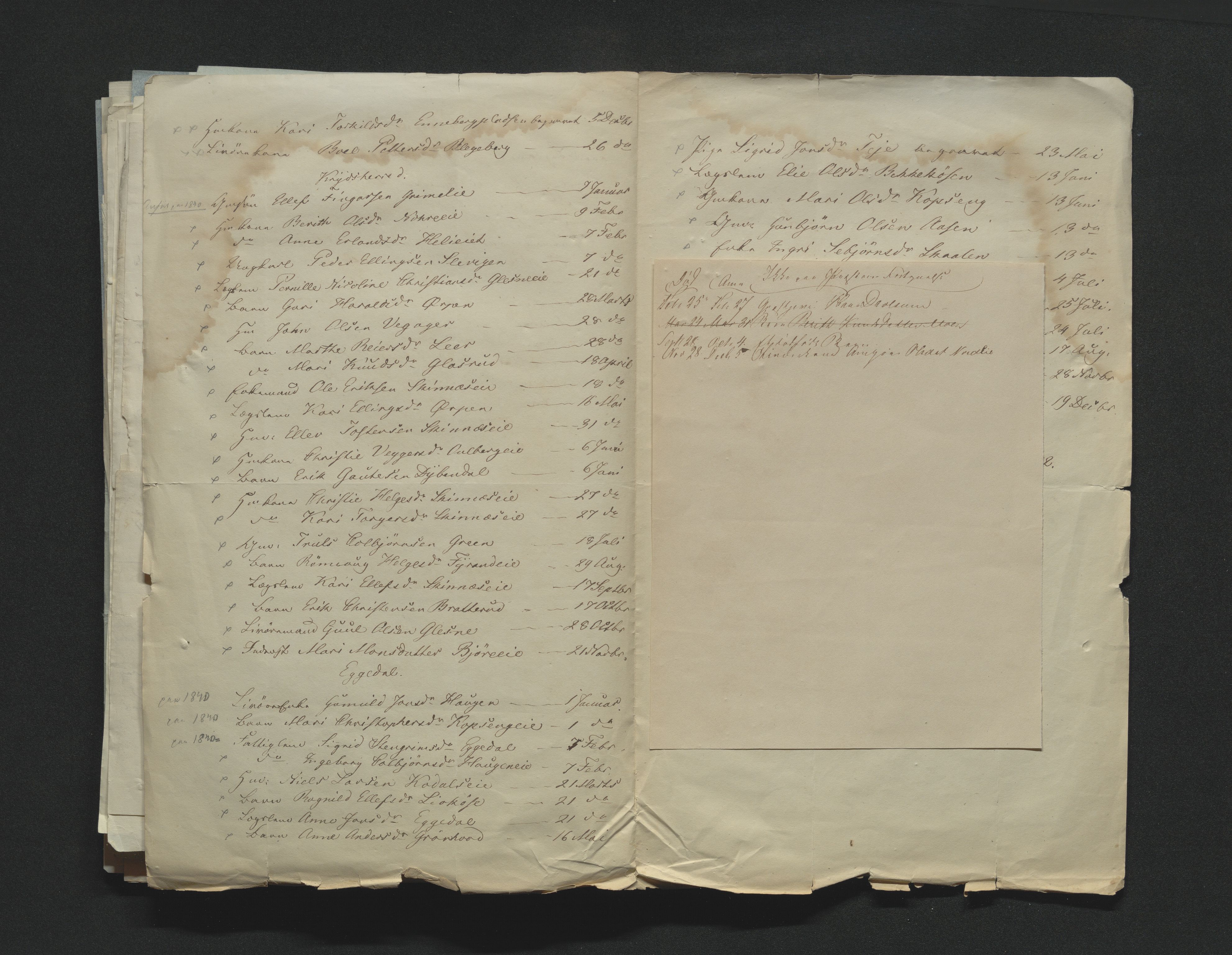 Eiker, Modum og Sigdal sorenskriveri, AV/SAKO-A-123/H/Ha/Hab/L0006: Dødsfallsmeldinger, 1841-1845