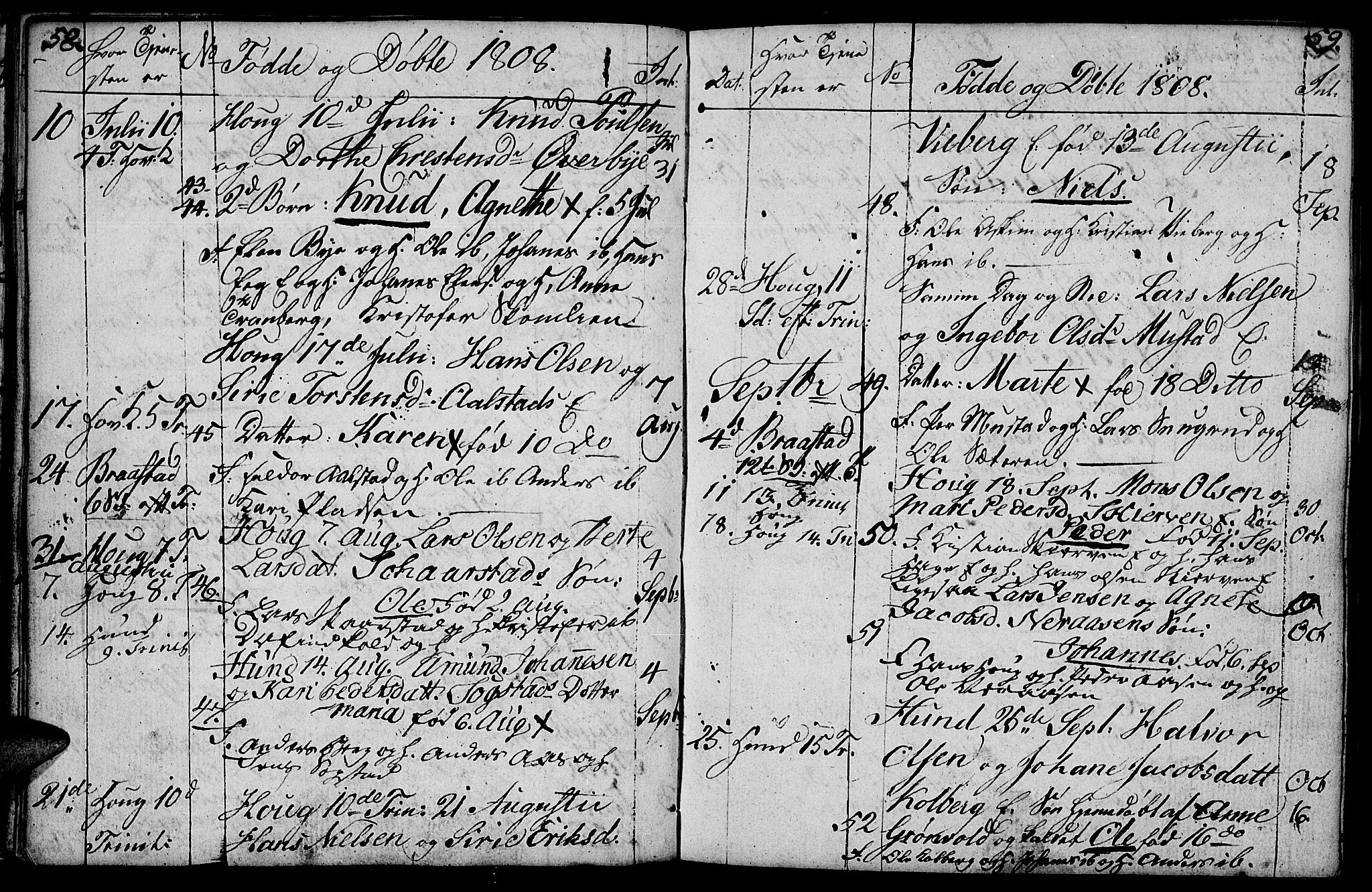 Vardal prestekontor, AV/SAH-PREST-100/H/Ha/Hab/L0003: Klokkerbok nr. 3, 1803-1808, s. 58-59