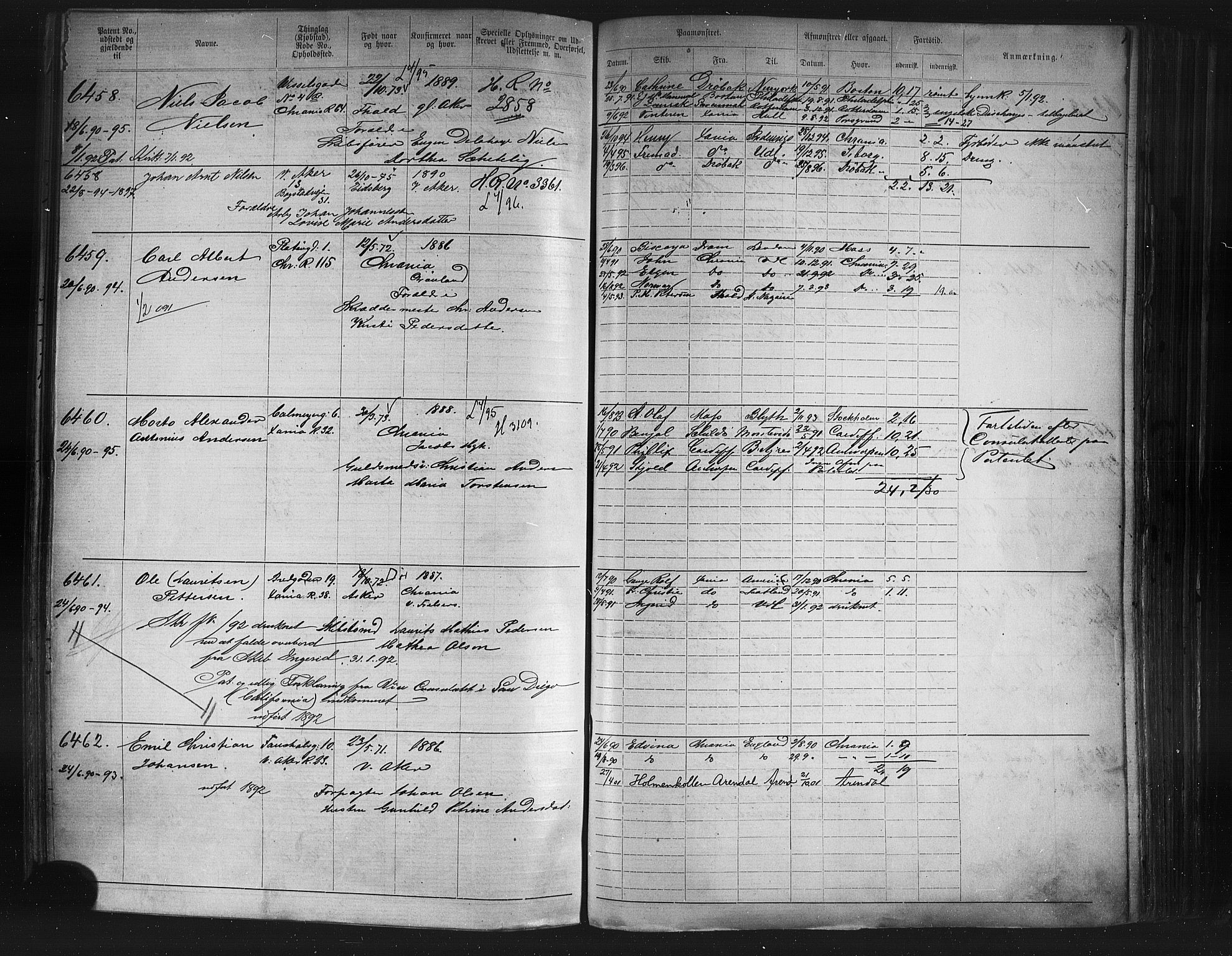 Oslo mønstringskontor, AV/SAO-A-10569g/F/Fc/Fca/L0003: Annotasjonsrulle, 1887-1902, s. 261
