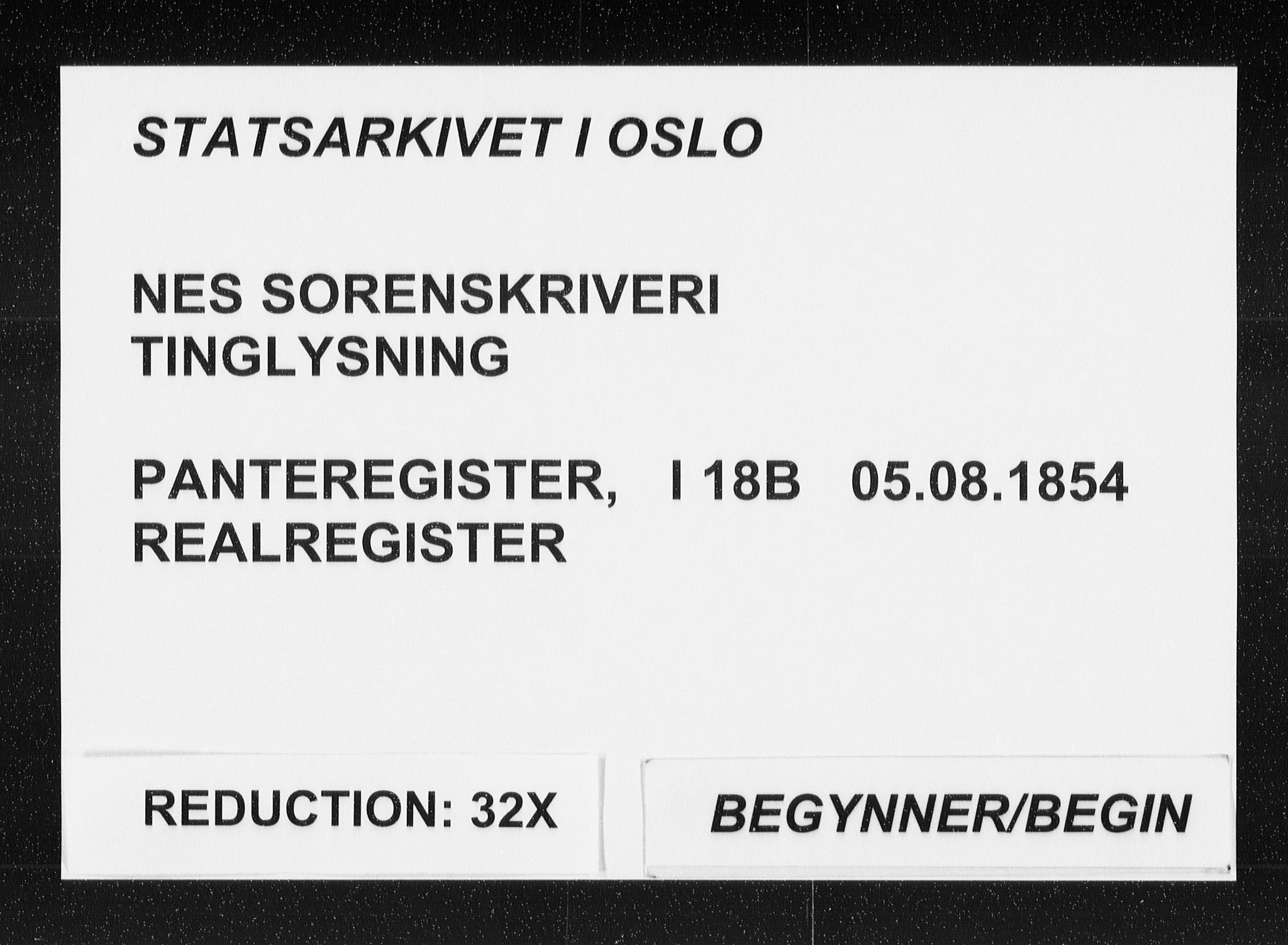 Nes tingrett, SAO/A-10548/G/Ga/Gab/Gaba/L0018.b: Panteregister nr. I 18b