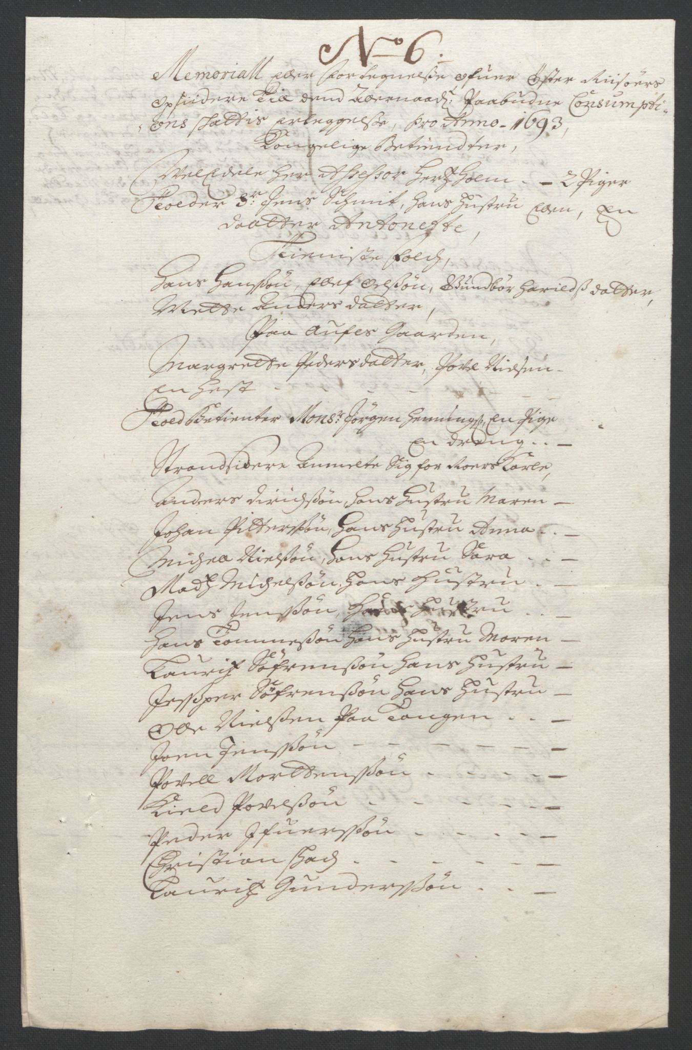 Rentekammeret inntil 1814, Reviderte regnskaper, Fogderegnskap, RA/EA-4092/R39/L2312: Fogderegnskap Nedenes, 1693-1695, s. 58
