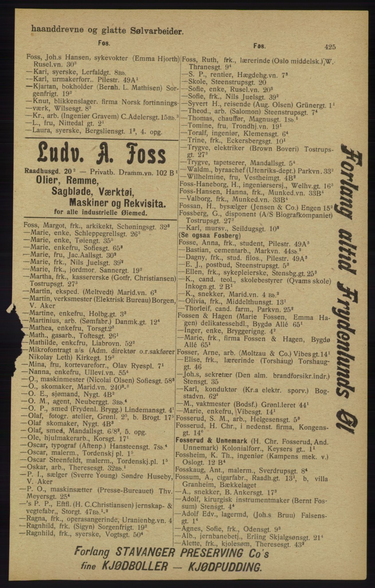 Kristiania/Oslo adressebok, PUBL/-, 1913, s. 437