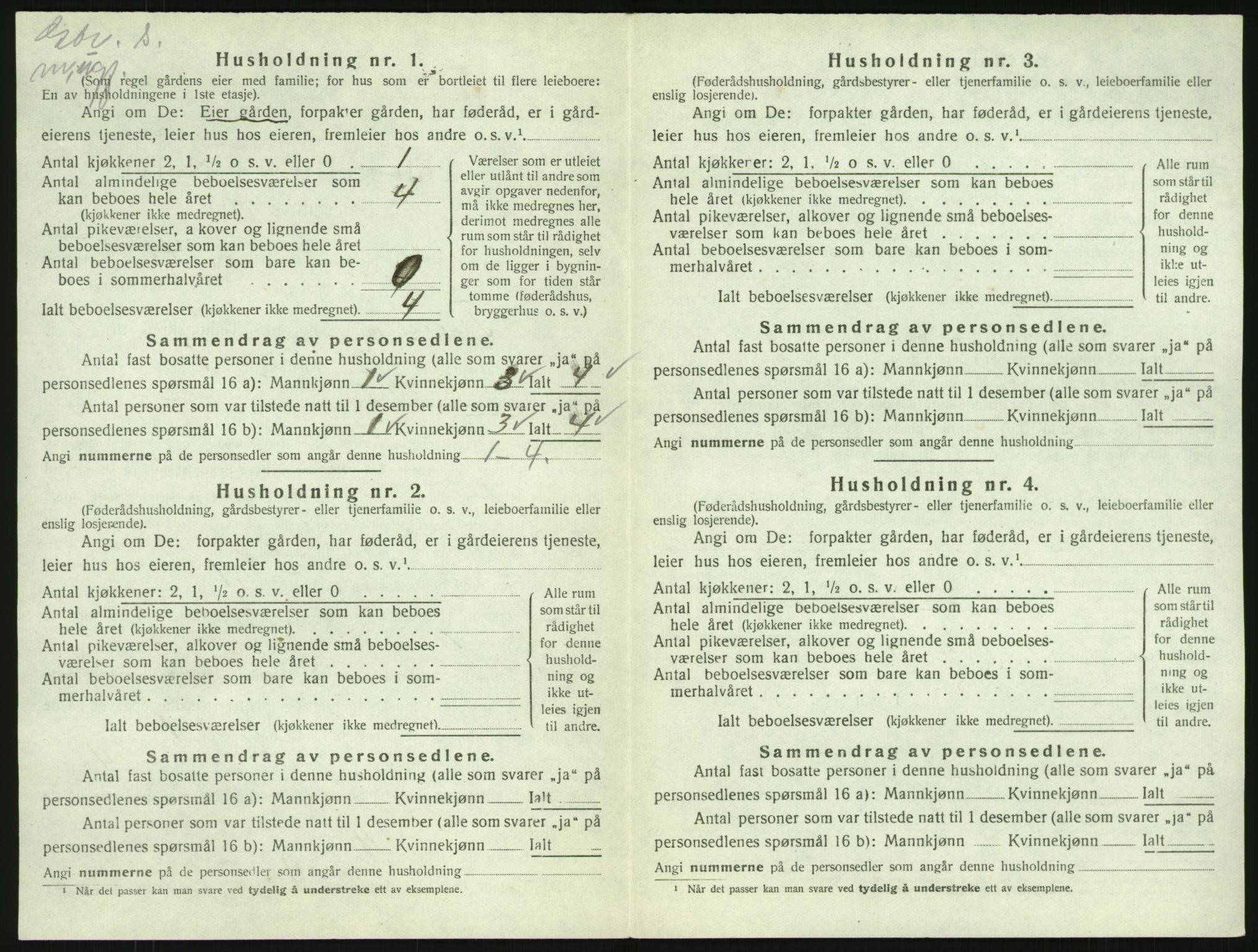 SAKO, Folketelling 1920 for 0725 Tjølling herred, 1920, s. 1164