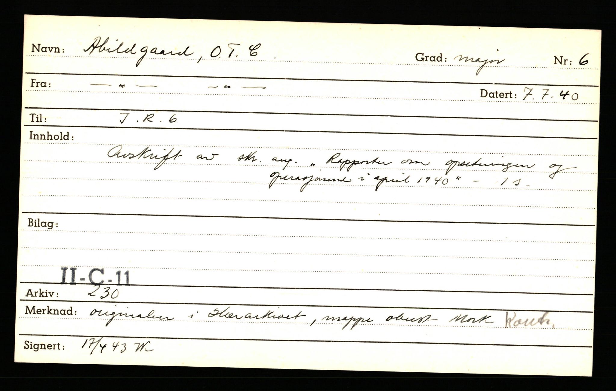 Forsvaret, Forsvarets krigshistoriske avdeling, AV/RA-RAFA-2017/E/Ed/L0155: FKA:  Forfatterkartotek A - E., 1945-1979, s. 20