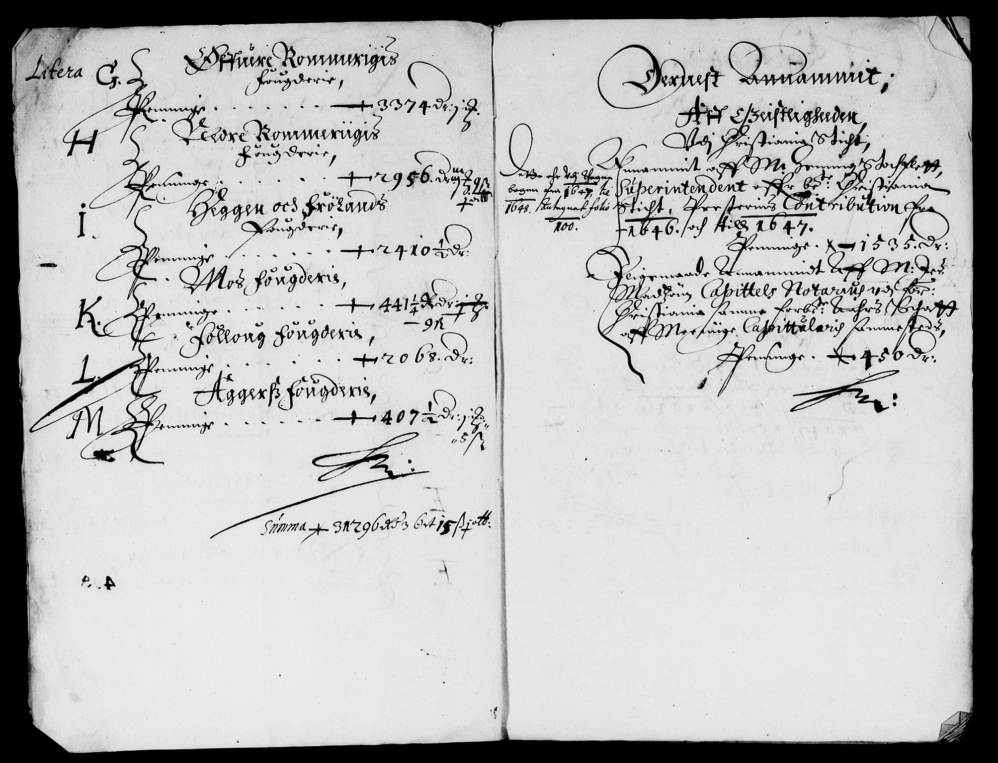 Rentekammeret inntil 1814, Reviderte regnskaper, Lensregnskaper, AV/RA-EA-5023/R/Rb/Rba/L0189: Akershus len, 1646-1647