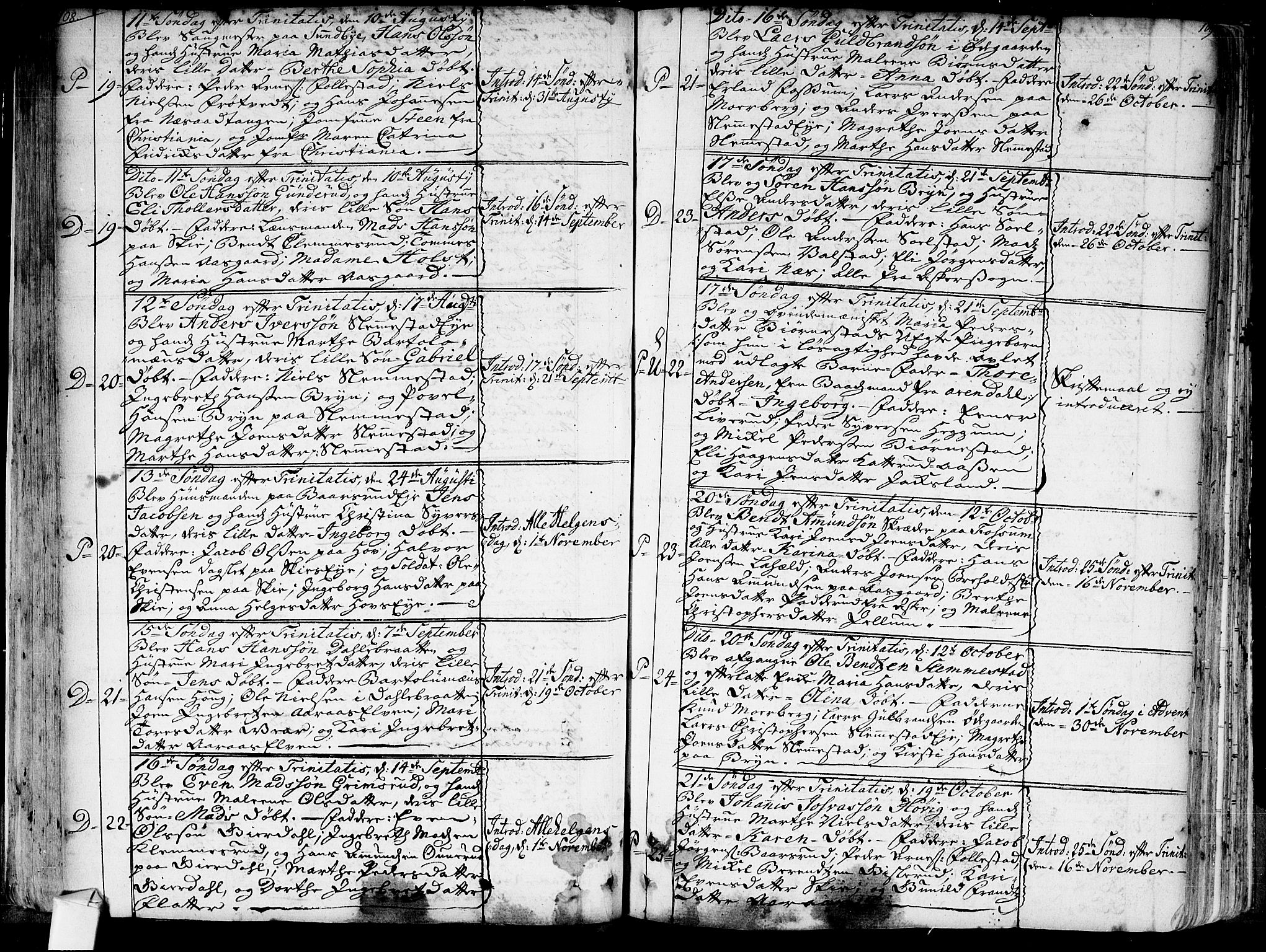 Røyken kirkebøker, SAKO/A-241/G/Ga/L0001: Klokkerbok nr. 1, 1740-1768, s. 108-109