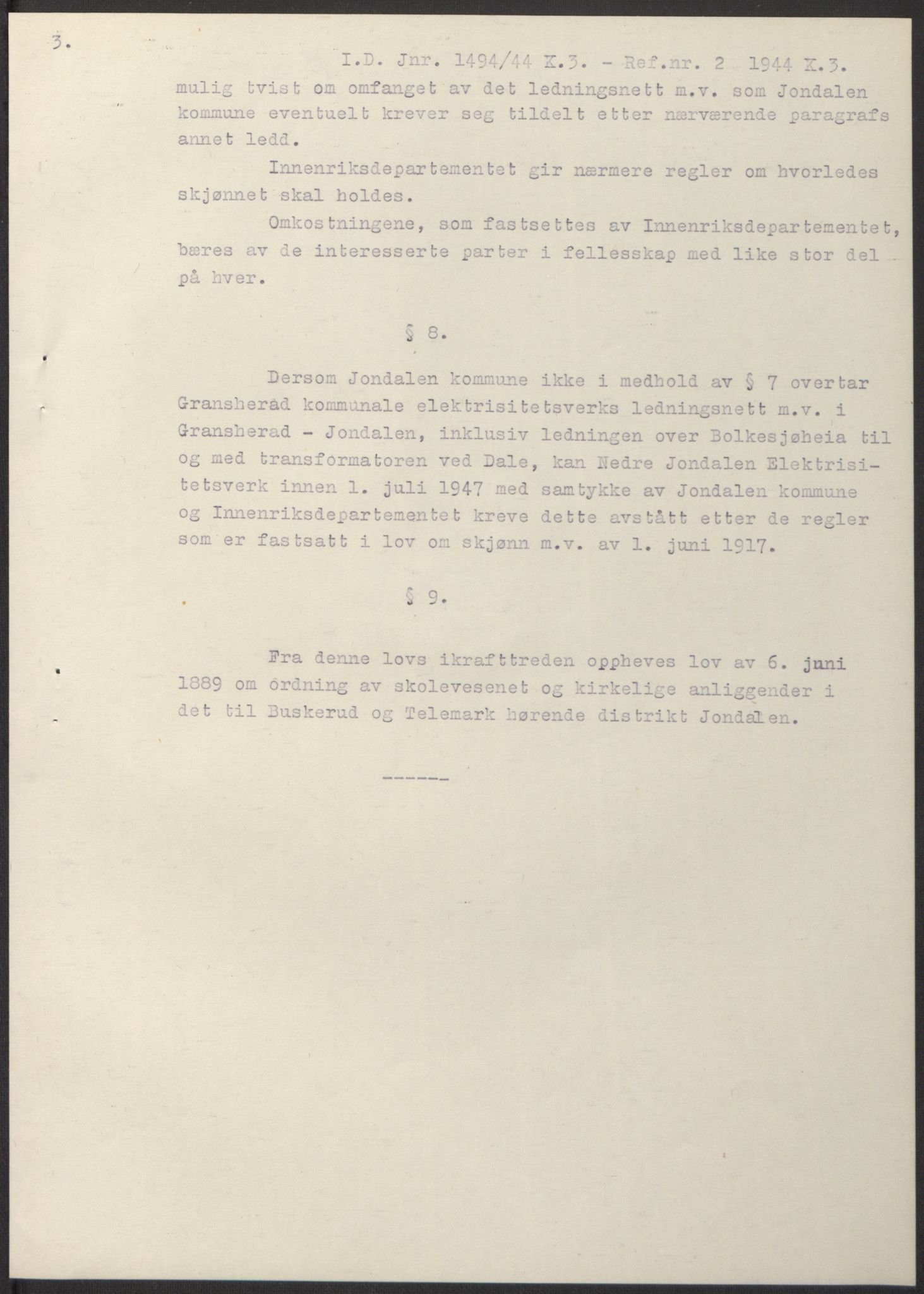 NS-administrasjonen 1940-1945 (Statsrådsekretariatet, de kommisariske statsråder mm), RA/S-4279/D/Db/L0100: Lover, 1944, s. 366