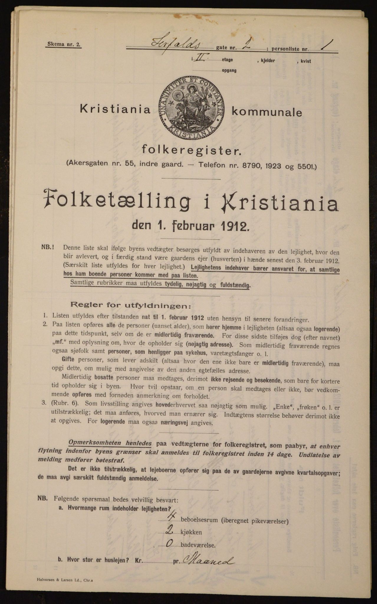 OBA, Kommunal folketelling 1.2.1912 for Kristiania, 1912, s. 57573