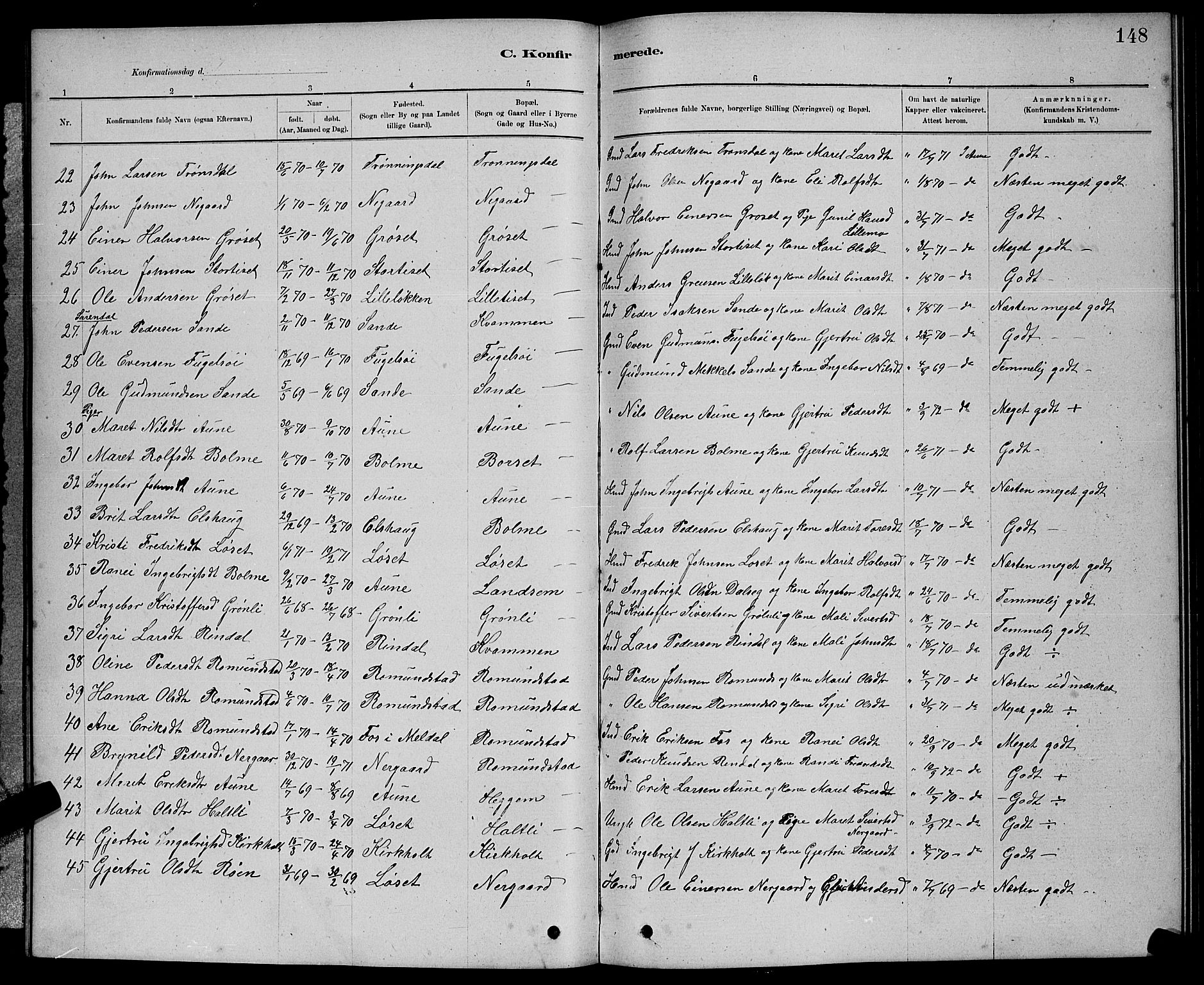 Ministerialprotokoller, klokkerbøker og fødselsregistre - Møre og Romsdal, AV/SAT-A-1454/598/L1077: Klokkerbok nr. 598C02, 1879-1891, s. 148