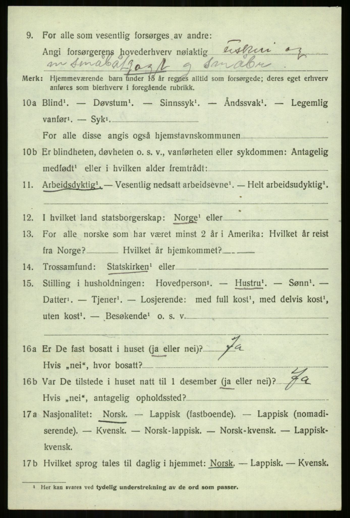 SATØ, Folketelling 1920 for 1936 Karlsøy herred, 1920, s. 2655