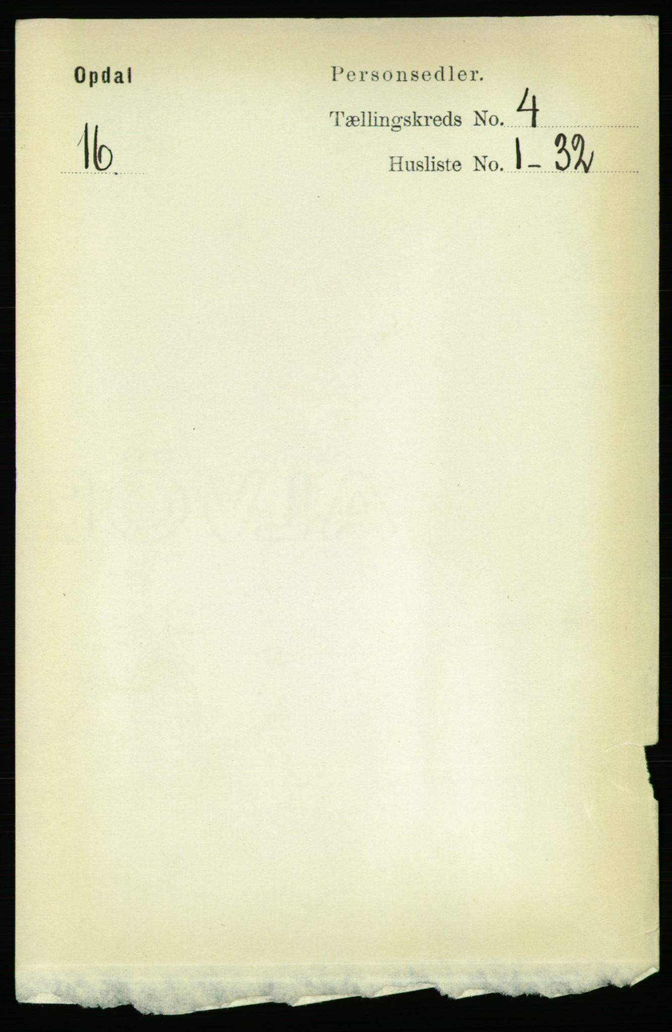 RA, Folketelling 1891 for 1634 Oppdal herred, 1891, s. 1800