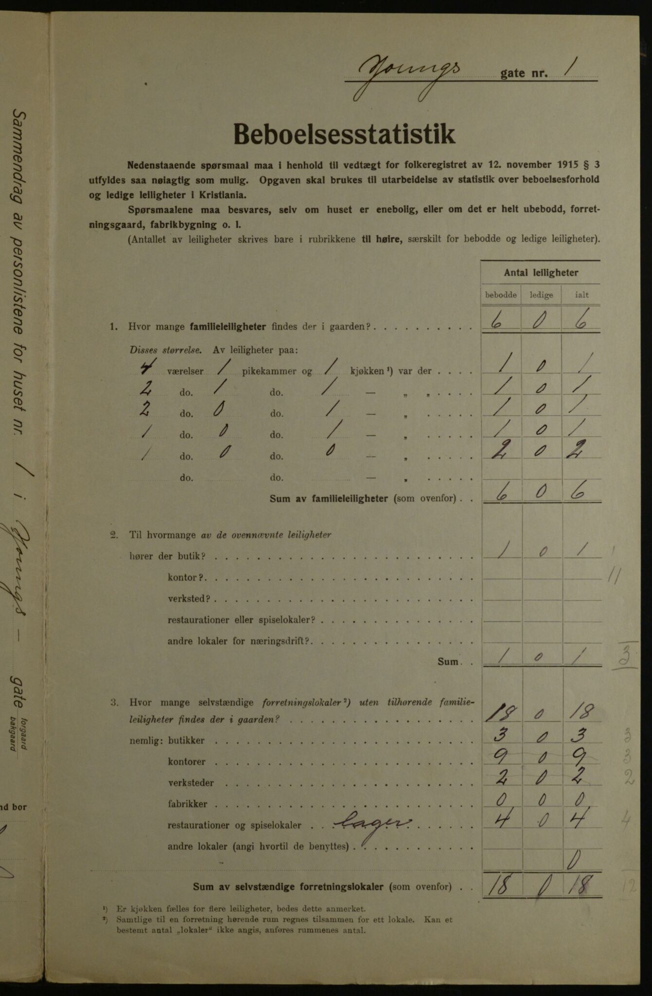 OBA, Kommunal folketelling 1.12.1923 for Kristiania, 1923, s. 141761