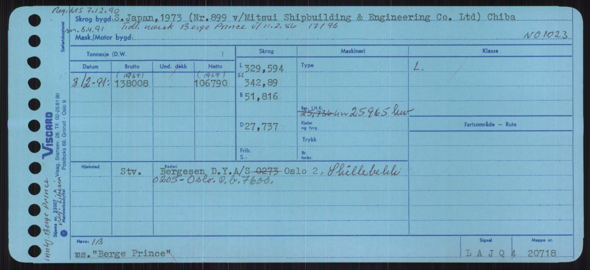 Sjøfartsdirektoratet med forløpere, Skipsmålingen, RA/S-1627/H/Ha/L0001/0001: Fartøy, A-Eig / Fartøy A-Bjøn, s. 797