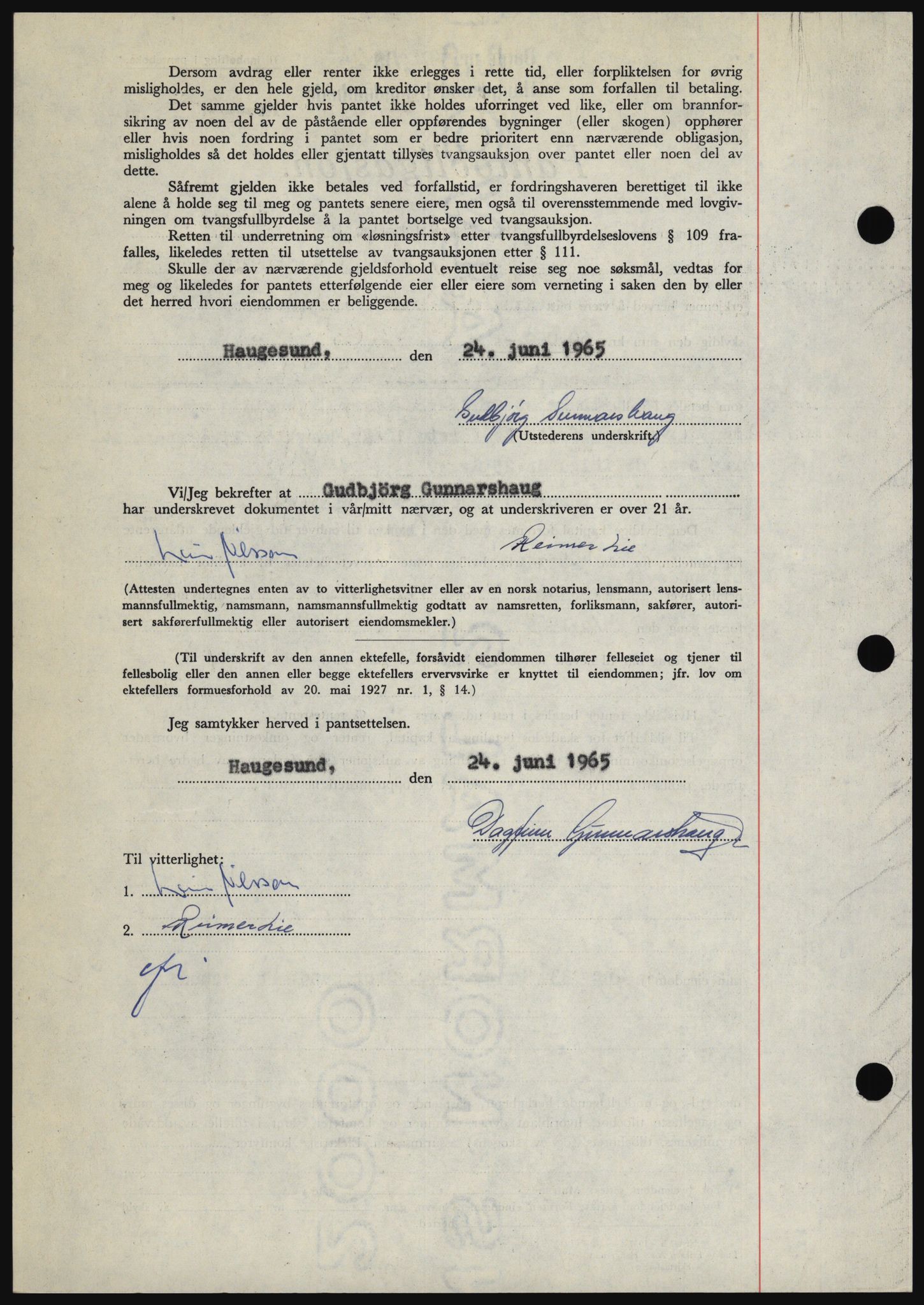 Haugesund tingrett, AV/SAST-A-101415/01/II/IIC/L0053: Pantebok nr. B 53, 1965-1965, Dagboknr: 1548/1965