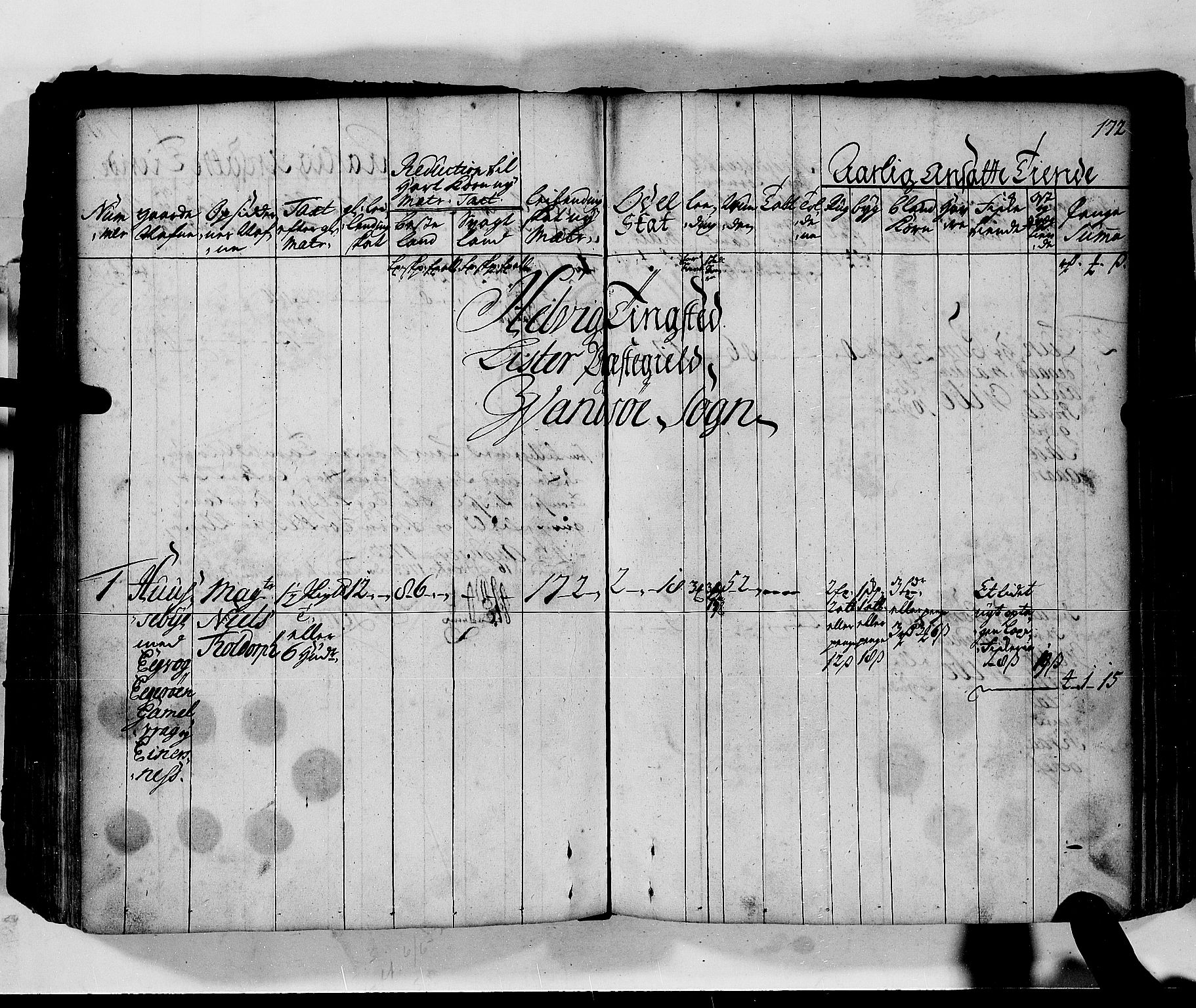 Rentekammeret inntil 1814, Realistisk ordnet avdeling, AV/RA-EA-4070/N/Nb/Nbf/L0130: Lista matrikkelprotokoll, 1723, s. 172