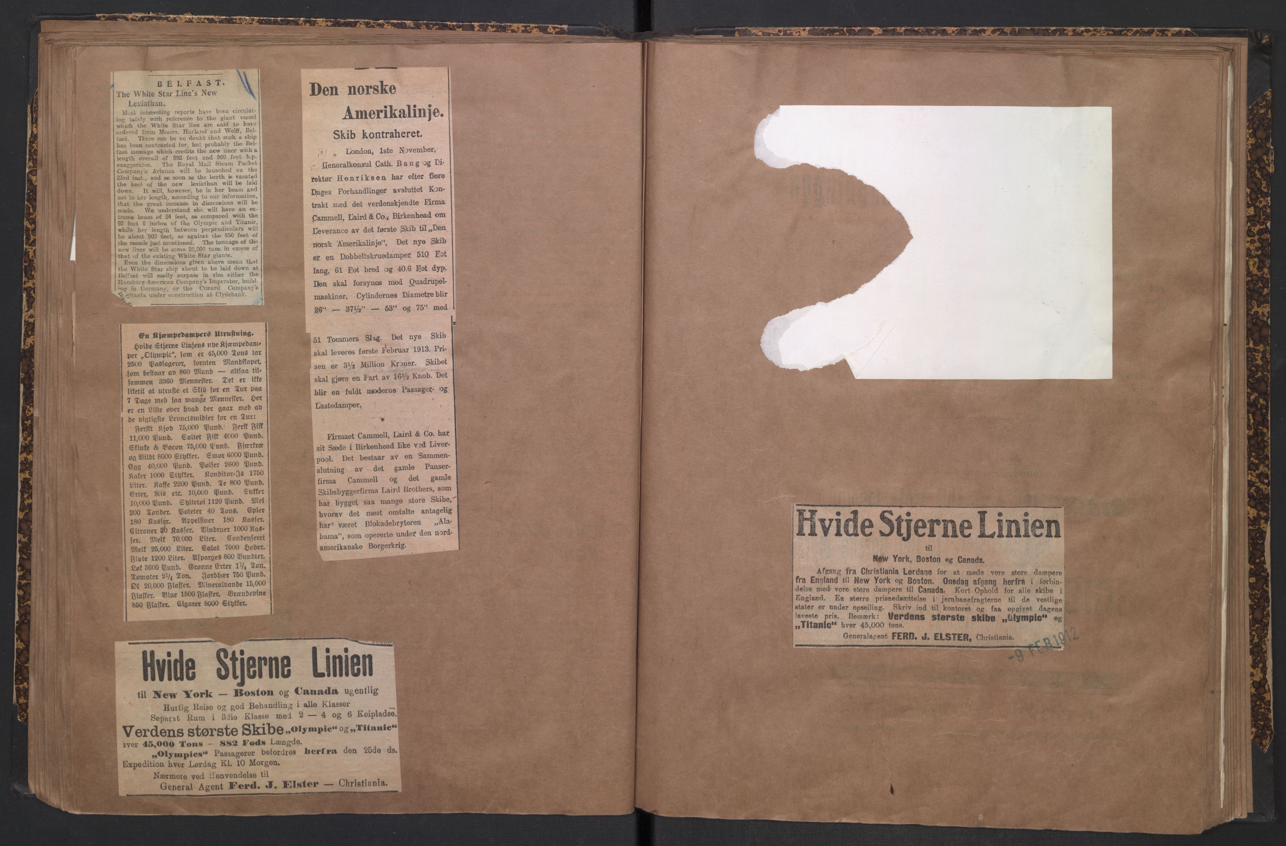 White Star-linjen, AV/SAO-PAO-0201/D/Dc/L0001: Utklippingsbok, 1909-1924, s. 59