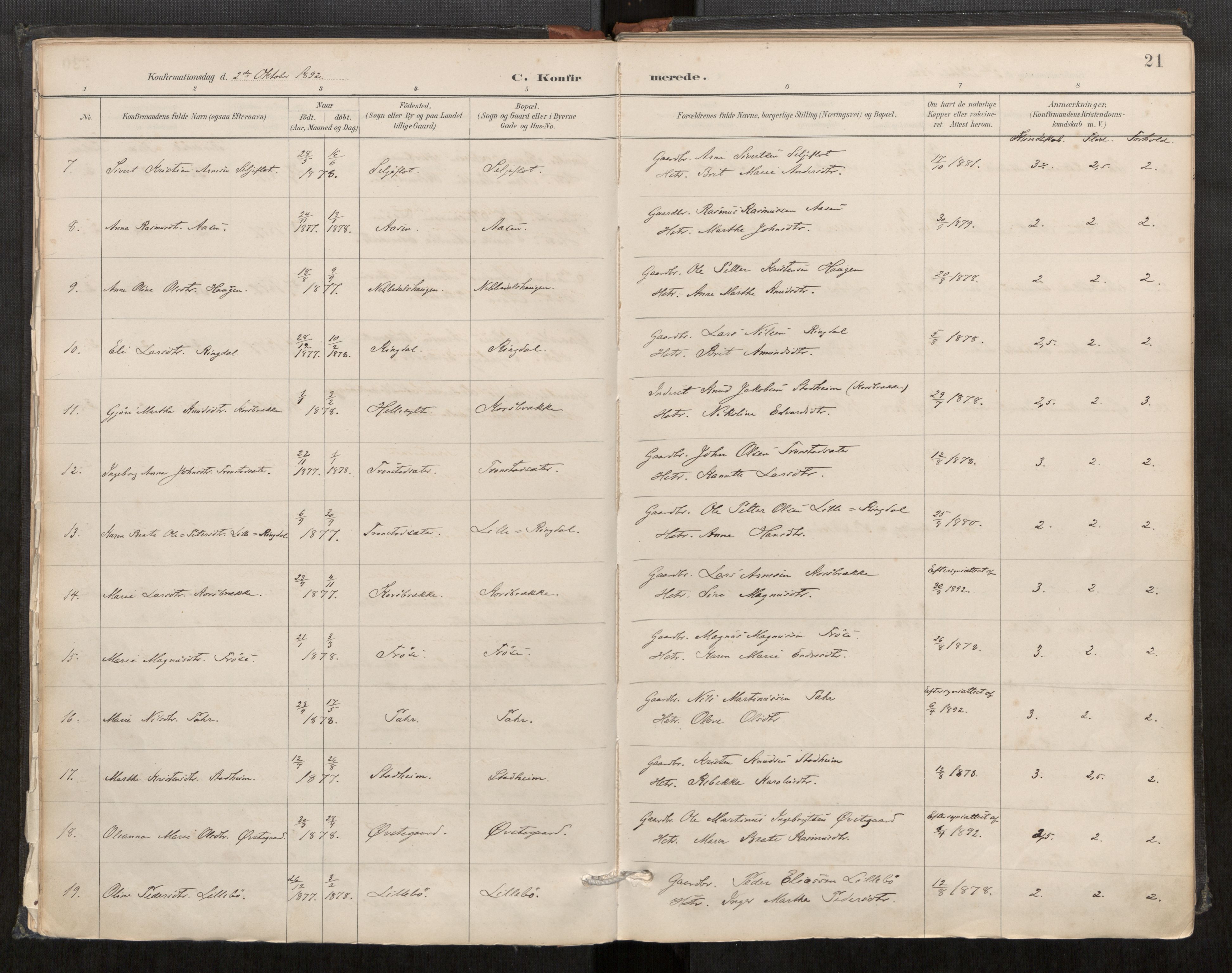 Sunnylven sokneprestkontor, AV/SAT-A-1007/H/Ha/Haa/L0003: Ministerialbok nr. 517A10, 1887-1915, s. 21