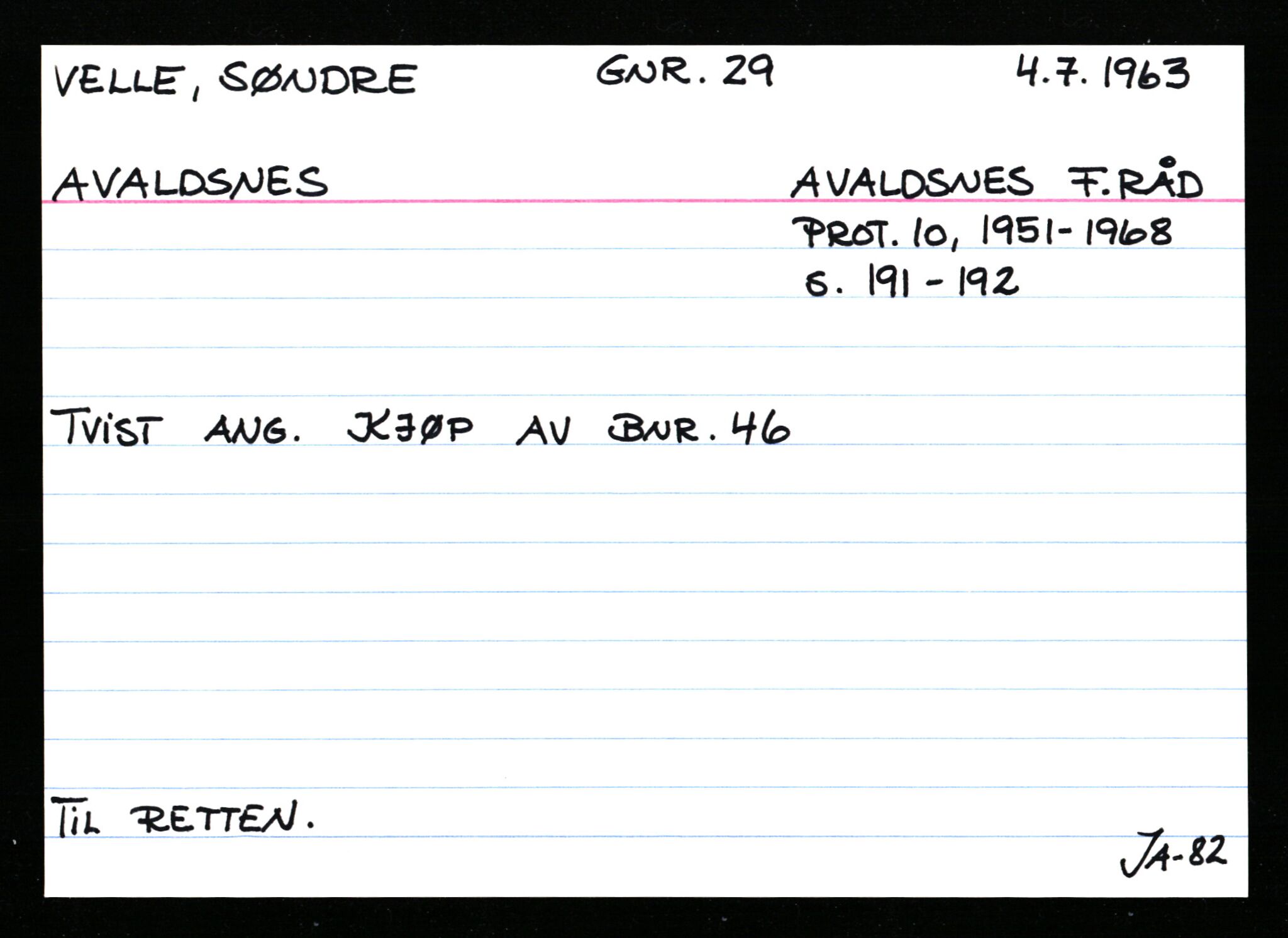 Statsarkivet i Stavanger, AV/SAST-A-101971/03/Y/Ym/L0065: Åstedskort sortert etter gårdsnavn: Vatland - Vervig, 1600-1950, s. 578